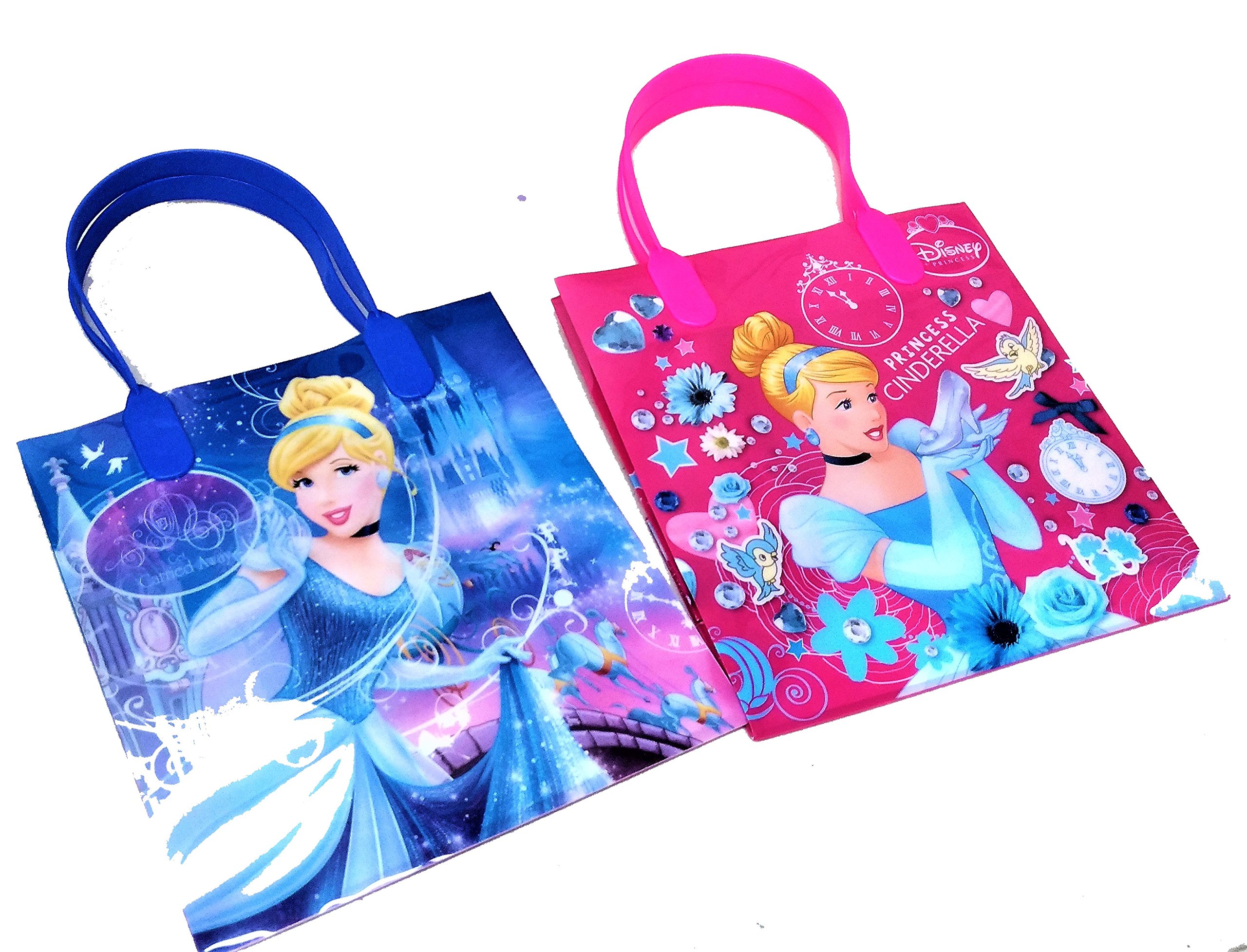Disney Cinderella Licensed Reusable Party Favor Bags - 12 Pack Small Gift Bags for Birthday Parties, Baby Showers & Wedding Favors - Official Disney Merchandise