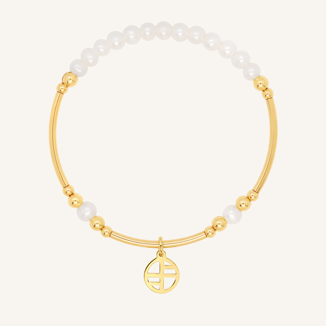 Pearl Division Bracelet - Natural Stone Jewelry for Women, Healing Crystal Bracelet for Energy & Balance | Perfect for Meditation, Yoga & Spiritual Gifts
