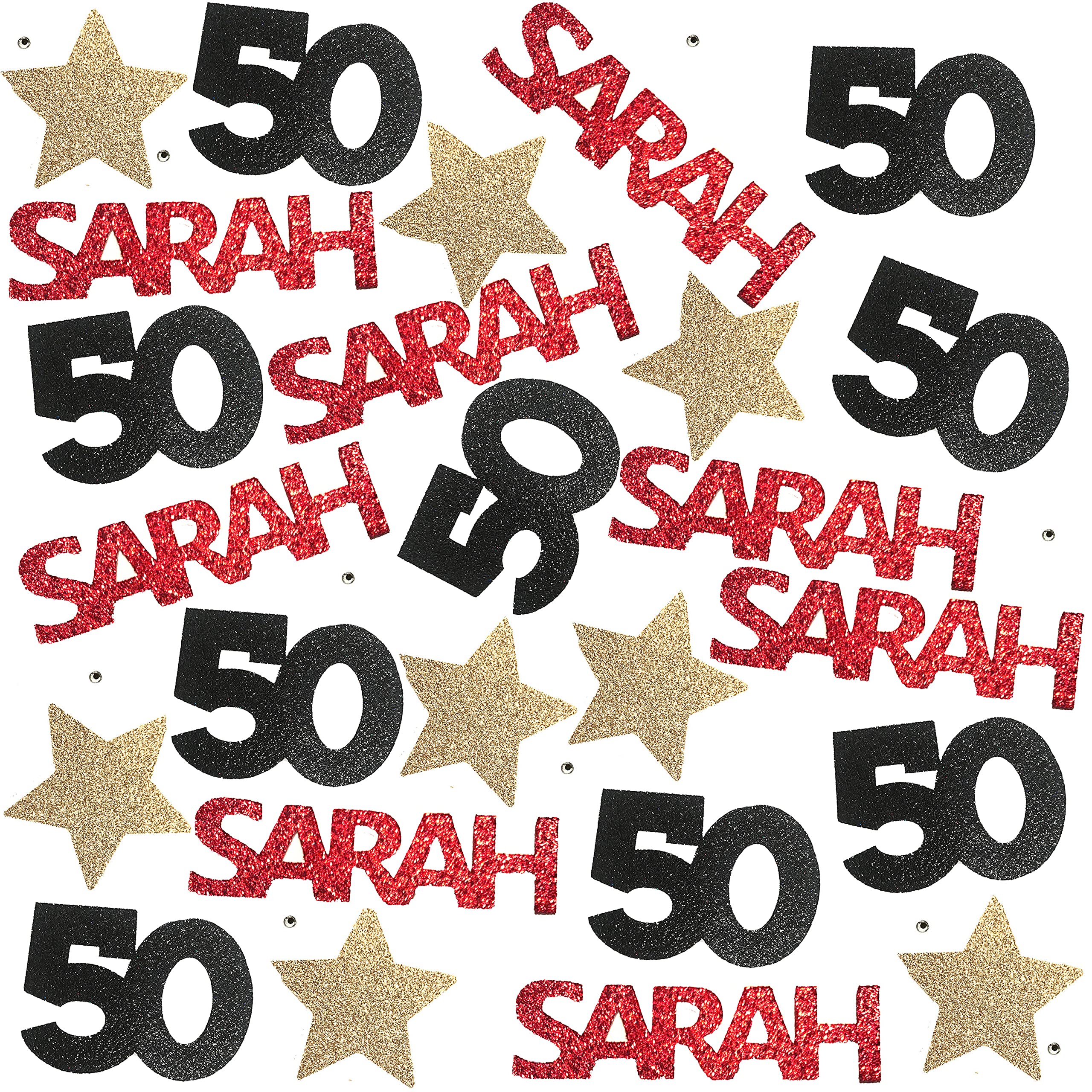 50th Birthday Party Decorations Set - 25 Glittery Confetti Pieces for Table Centerpiece | Perfect for Husband, Wife or Loved One's 50th Birthday Celebration | Great for Milestone Parties, Anniversaries & Golden Jubilee Events