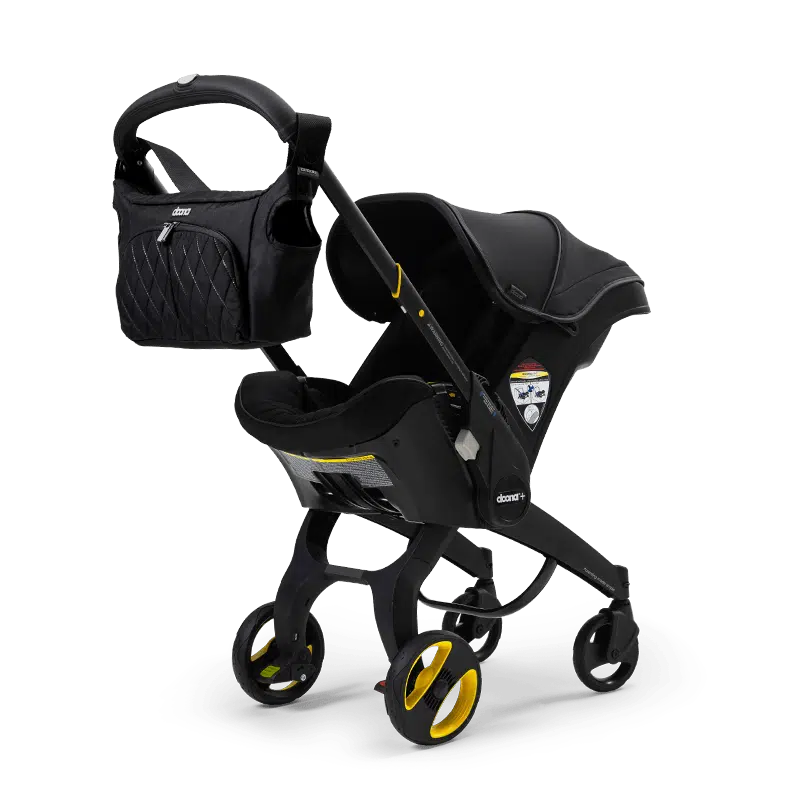 Doona Infant Car Seat Stroller with Base - Midnight Black | All-in-One Travel System for Newborns to Toddlers | Perfect for Air Travel, Road Trips & Daily Errands