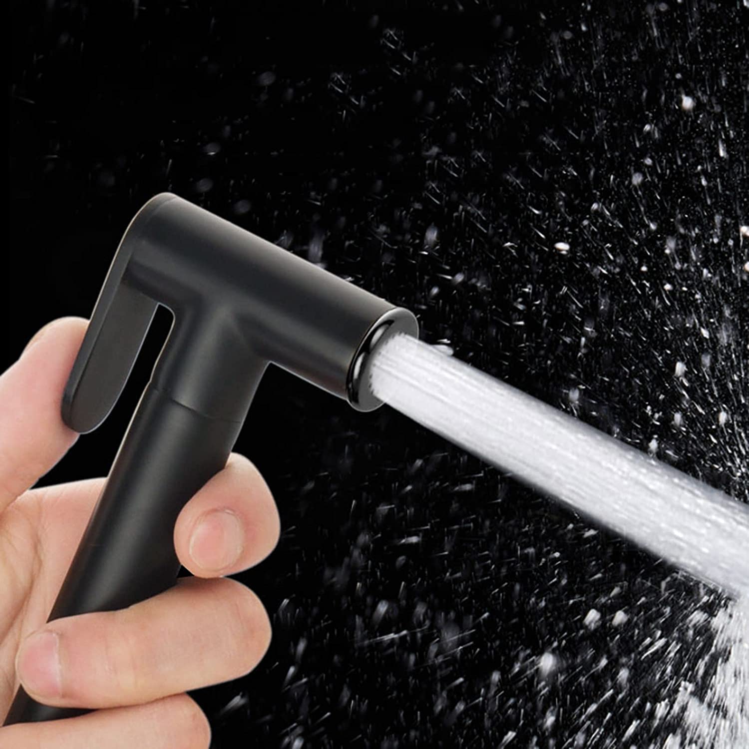 Brass Handheld Bidet Sprayer for Toilet - Black Portable Faucet with Hose for Feminine Hygiene, Baby Cloth Diaper Cleaning & Pet Washing | Perfect for Bathroom, Nursery & Pet Care Areas