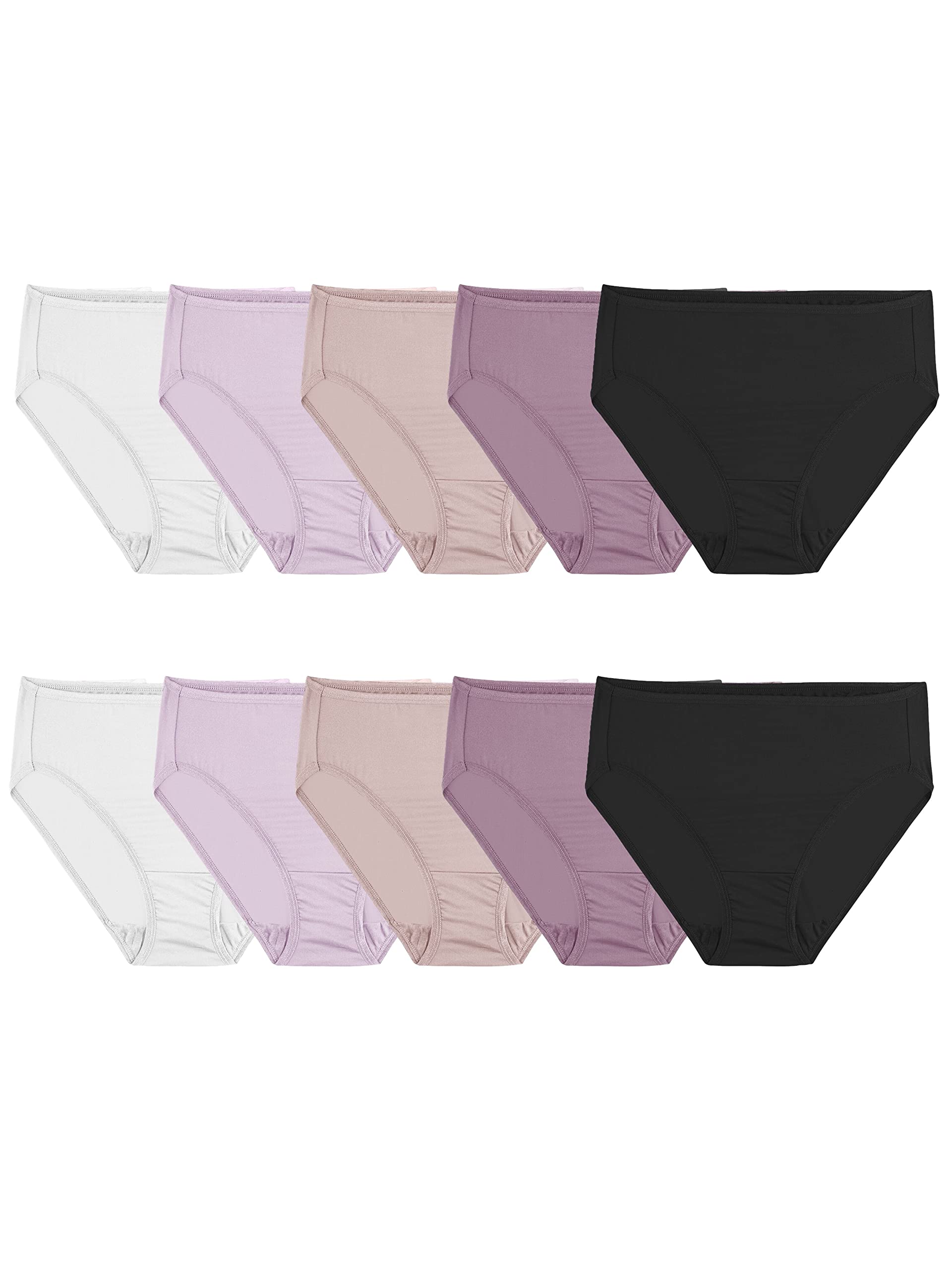 Fruit of the Loom Women's Lightweight Microfiber Underwear - Seamless Comfort, Breathable & Soft Panties for Everyday Wear - Plus Size Available - Perfect for Work, Travel & Yoga