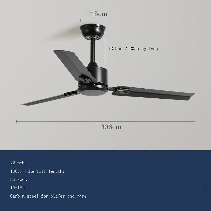 High-Performance Quiet Ceiling Fan with Strong Wind - Energy Efficient Cooling for Bedroom, Living Room & Office | Ideal Home Upgrade
