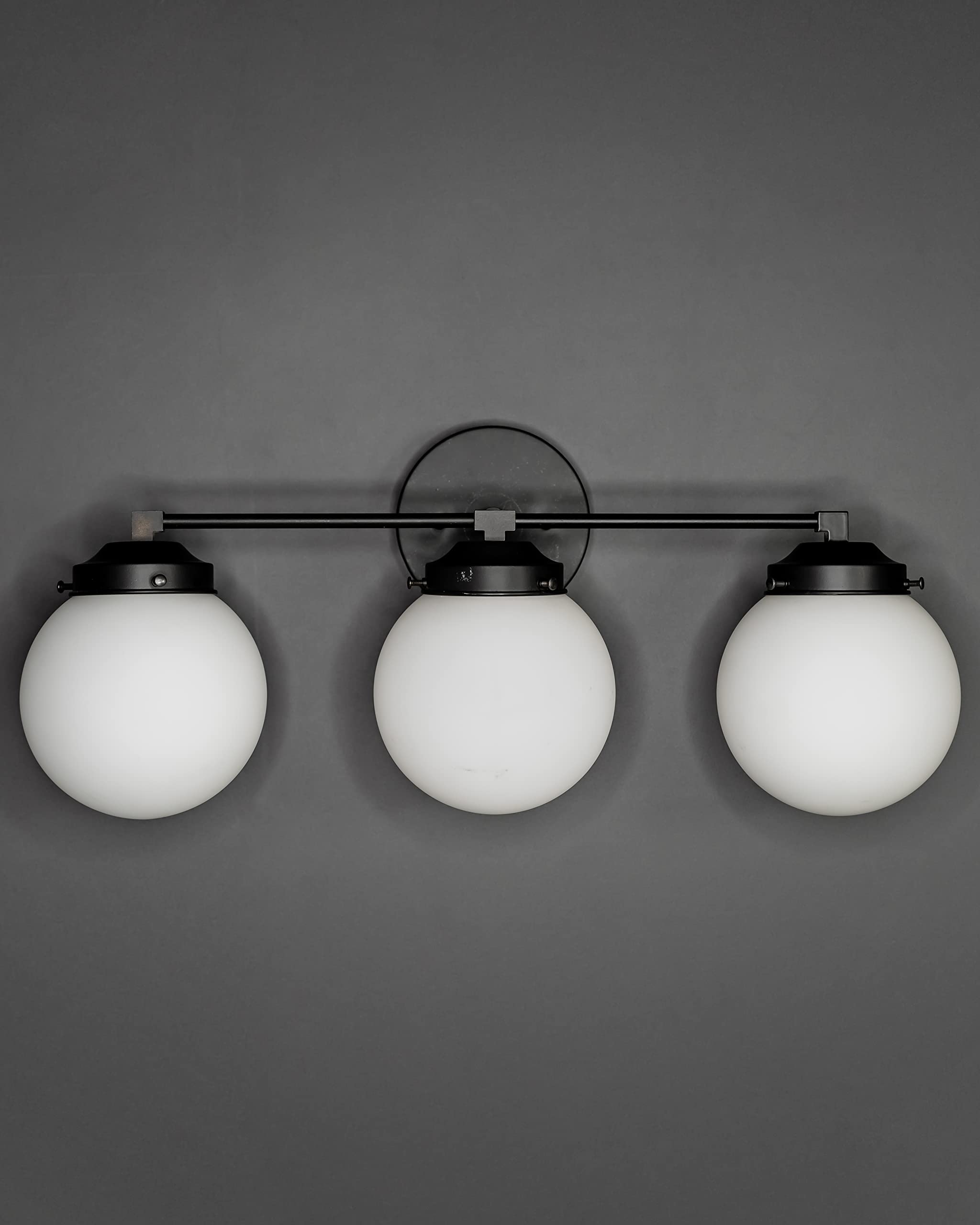 Calliope Modern Sconce Vanity Light - 3 Bulb 6 Inch Globe Mid Century Abstract Art Lighting for Bathroom - UL Listed - Perfect for Vanity, Dressing Room & Spa Decor