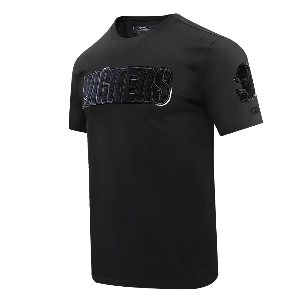 Men's Green Bay Packers Triple Black Short Sleeve T-Shirt - NFL Football Fan Jersey for Game Day, Tailgating & Casual Wear