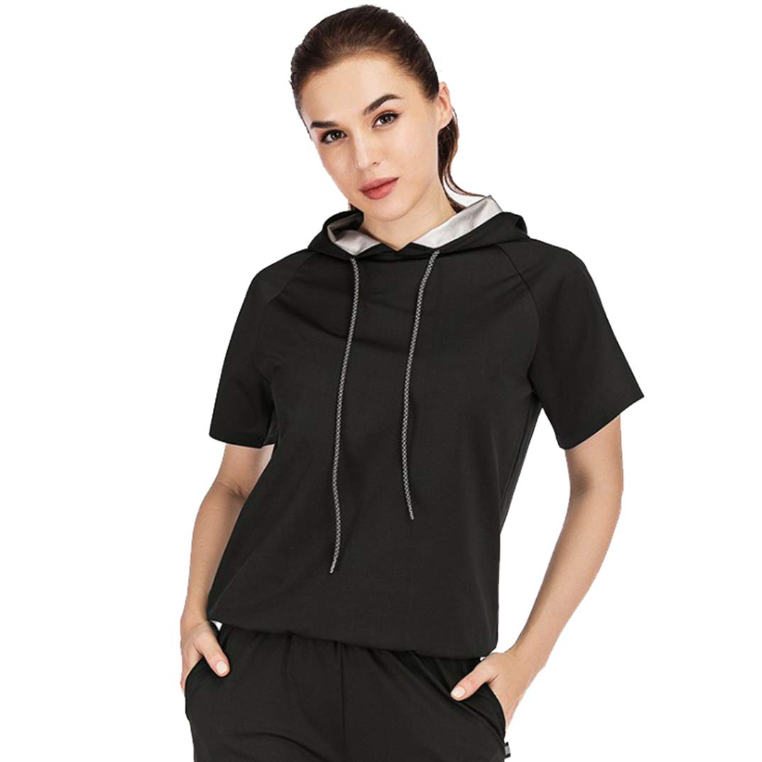 Women's Silver Sauna Sweatsuit - Yoga & Workout Heat Weight Loss Suit with Body Shaper Sweatpants | Gym, Hot Yoga & Home Fitness Wear