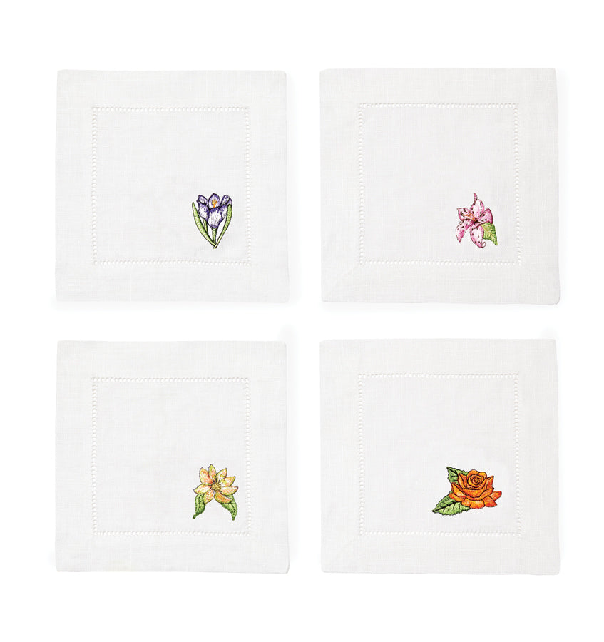 Fioritura Cocktail Napkins - Premium 5x5 Inch Decorative Paper Napkins for Parties, Weddings & Events - Elegant Floral Design, 100-Pack - Perfect for Cocktail Hour, Bridal Showers & Dinner Parties