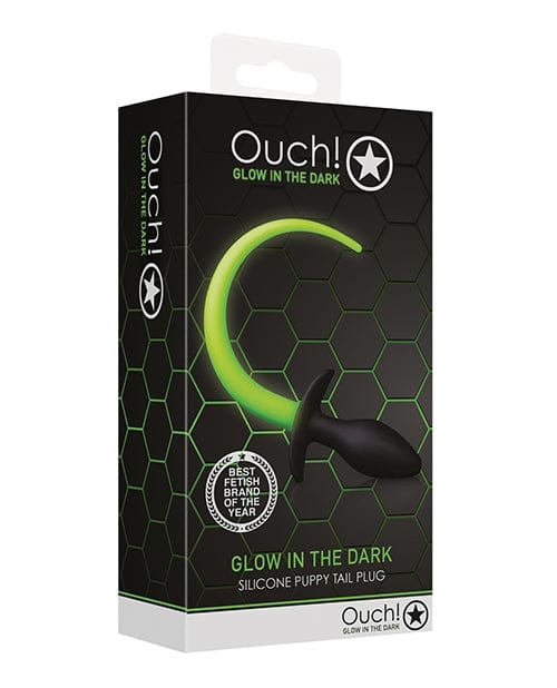 Glow in the Dark Puppy Tail Butt Plug - Playful & Stylish Anal Toy for Cosplay, Roleplay, and BDSM Fun