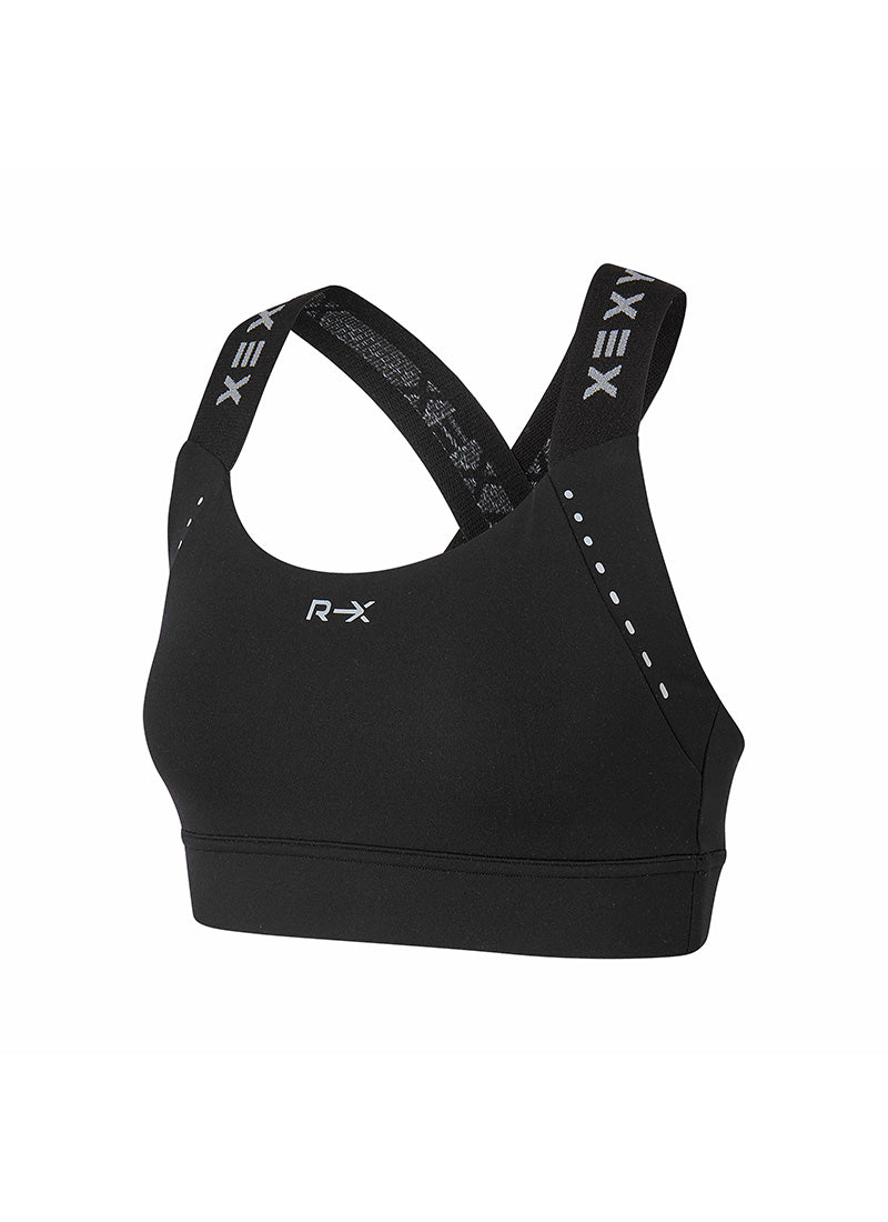 RX Black Label 360N Reflective Bra Top - High Visibility Sports Bra for Running, Cycling & Workouts - Moisture-Wicking & Breathable Activewear for Women