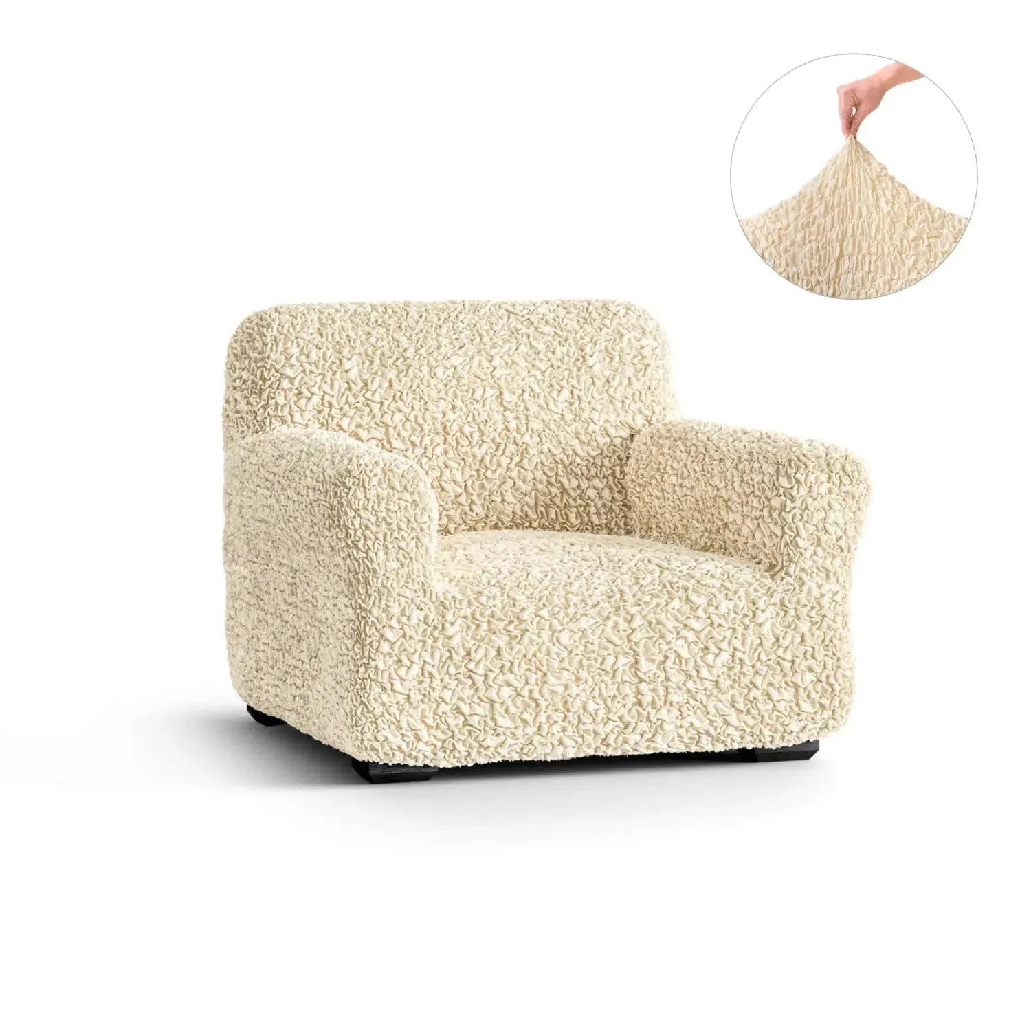 Fuco Cotton Armchair Slipcover - Soft, Washable Furniture Protector for Living Room, Bedroom & Office Use
