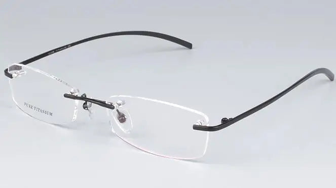 Brightzone Women's Rimless Square Rectangle Titanium Eyeglasses Frame - Lightweight Comfortable Glasses for Work, Reading & Fashion (Style 710028)