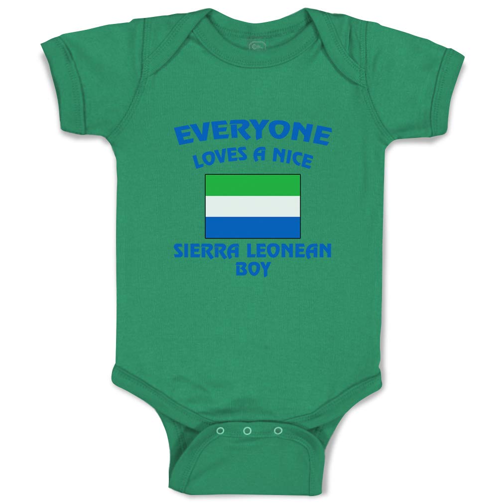 Adorable Sierra Leone Baby Bodysuit - Cute African Print Onesie for Boys & Girls | Perfect for Cultural Celebrations, Family Photos & Everyday Wear