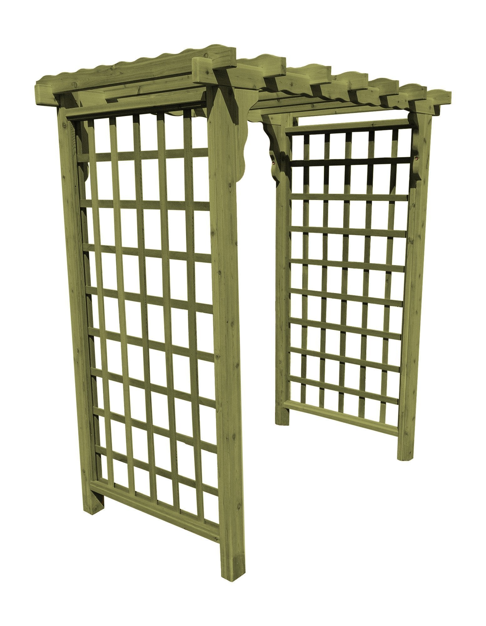 Amish Handcrafted Cedar Wood Lexington Arbor - Rustic Garden Arbor for Outdoor Weddings, Backyard Decor & Landscaping