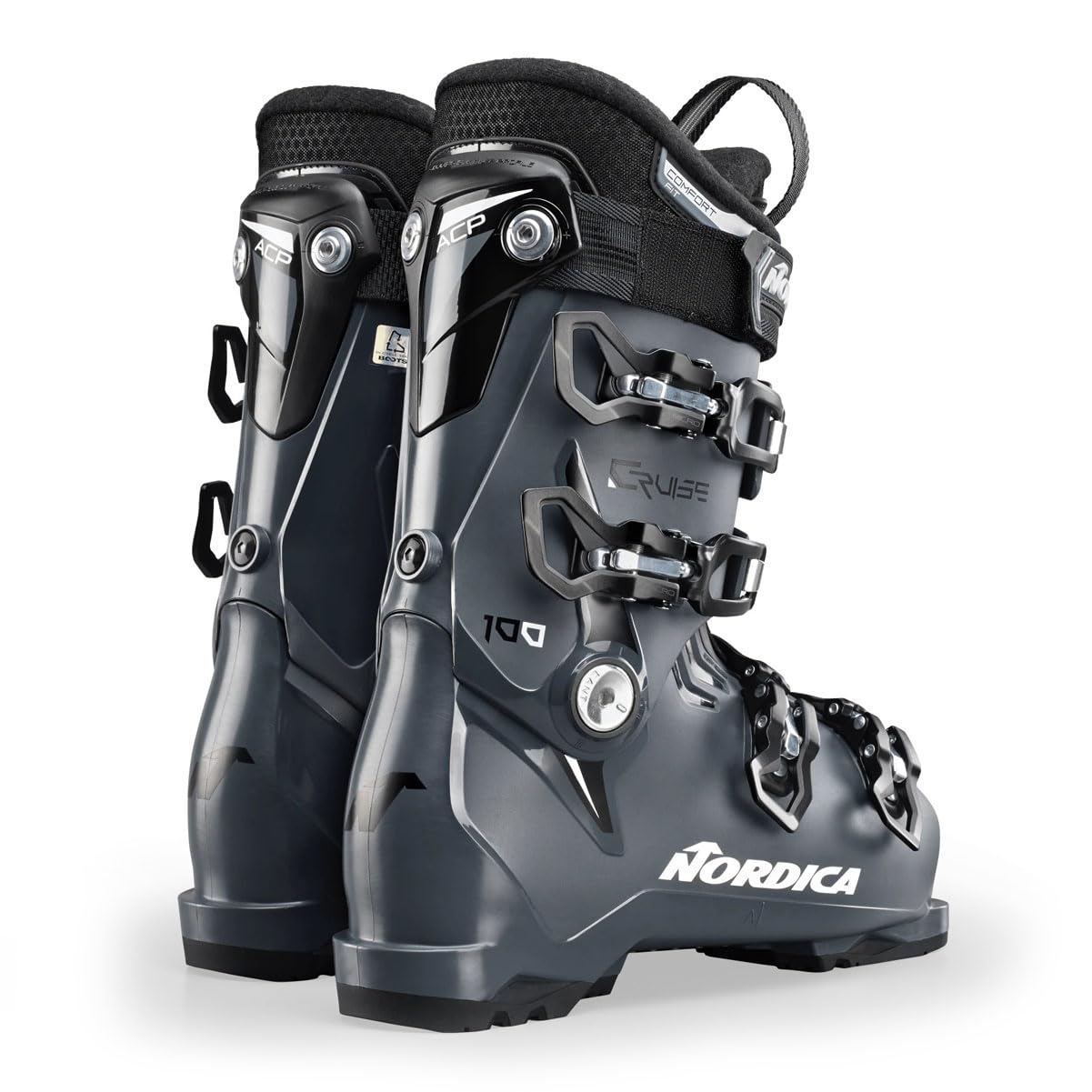 Nordica The Cruise 100 Men's Comfort Fit All Mountain Alpine Ski Boots - Premium Performance for Downhill & Freeride Skiing - Perfect for Resort Slopes & Backcountry Adventures