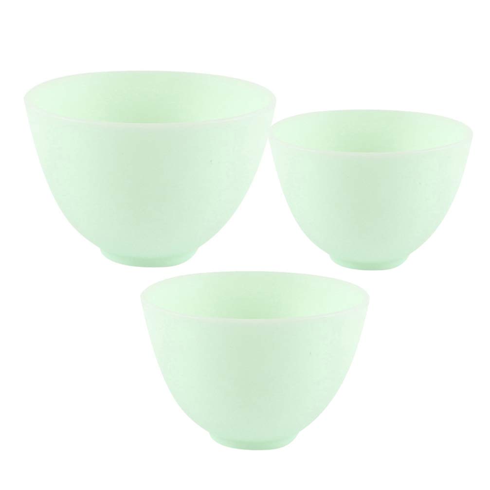 DOITOOL 3-Piece Silicone Face Applicator Bowls - Anti-Slip Cosmetic Mixing Bowls for Hair Salon, Facial, Skin Care & DIY Makeup - Perfect for Foundation, Creams, and Mask Mixing