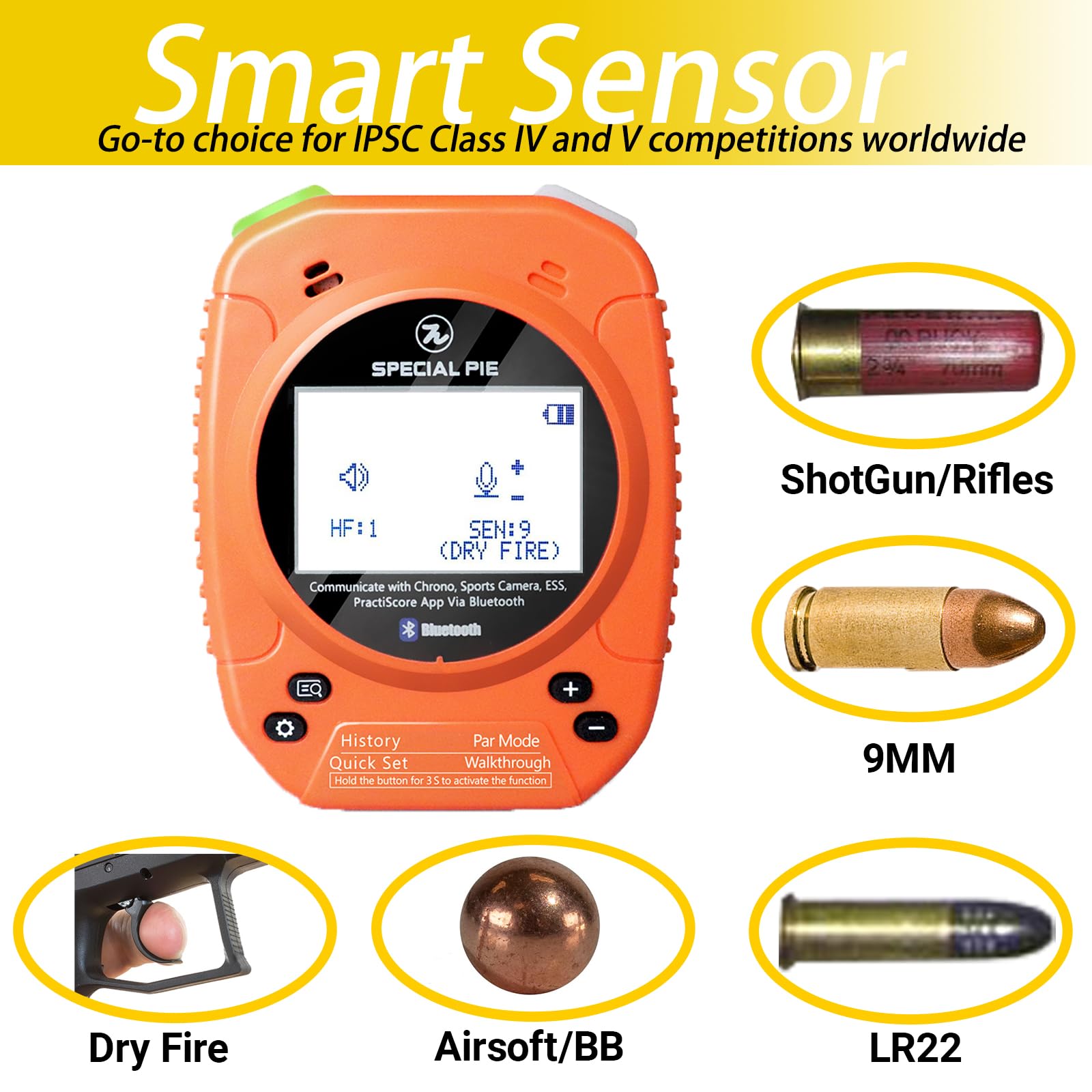 Upgraded M1A2+ Shot Timer - Professional Firearm Training Tool for USPSA, IPSC, IDPA, CAS, PRS, 3GUN & Steel Challenge Competitions | Perfect for Range Officers & Competitive Shooters