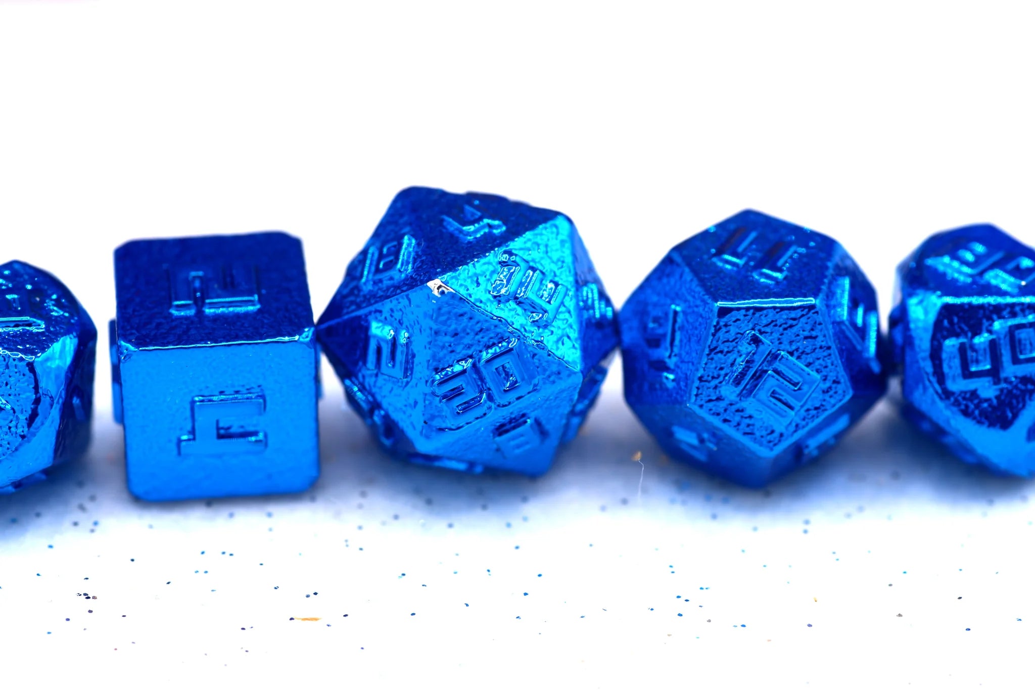 10MM Mini Metal RPG Dice Set - Blue | Premium D&D Dice for Tabletop Gaming, Dungeons & Dragons, Pathfinder & Role Playing Games | Perfect Gift for Gamers