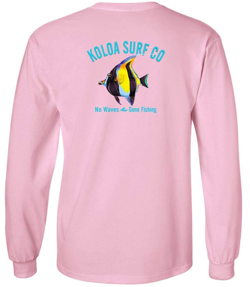 Koloa Surf Men's Moorish Idol Logo Cotton Long Sleeve T-Shirt - Regular, Big & Tall Sizes - Comfortable Surfing & Casual Wear for Beach & Everyday Style