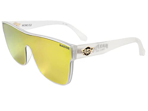 Matte Clear W/ Gold Mirror Lens