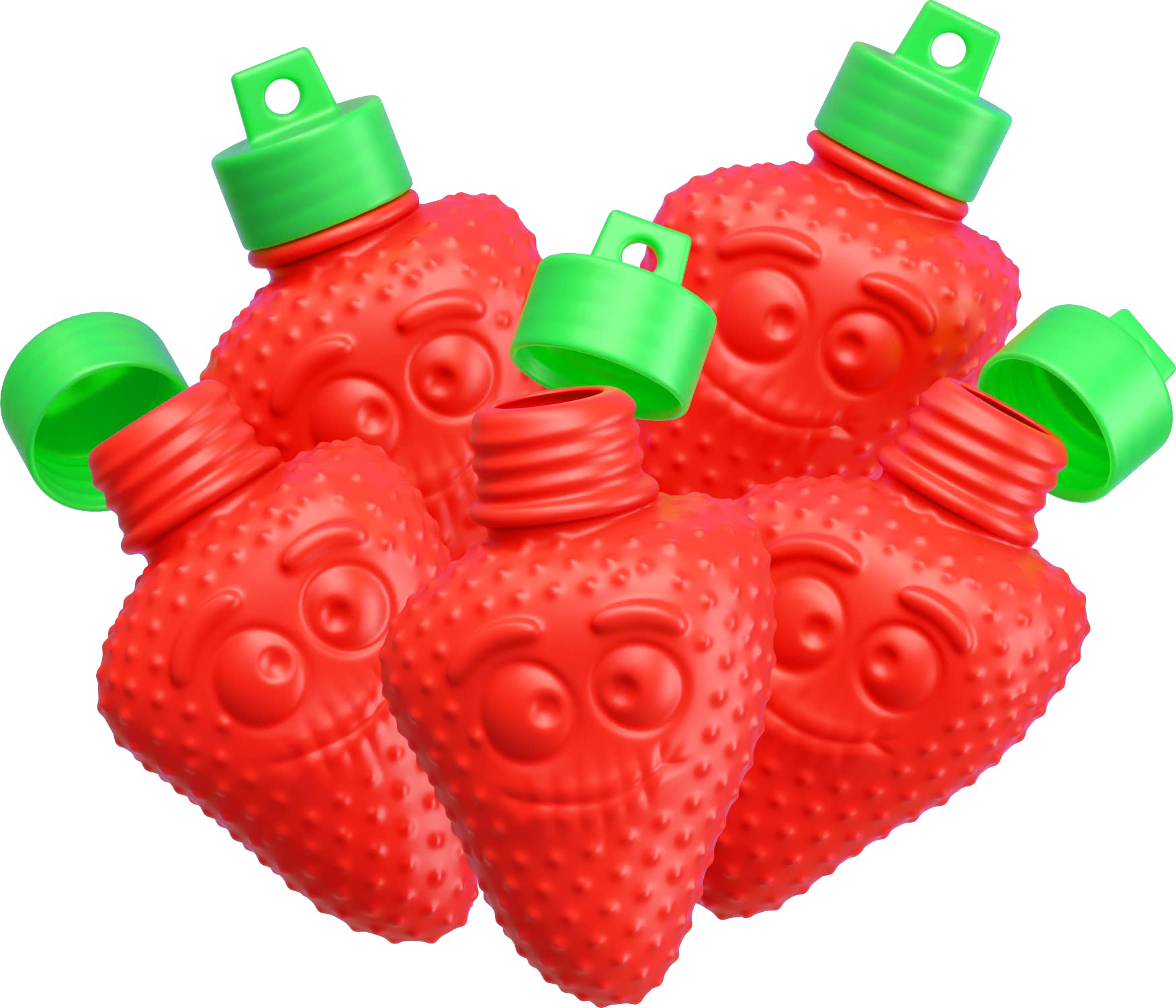 Dee Best Strawberry Shaped Fizzy Powder Candy - 24-Pack Kosher & Gluten-Free Fruit Flavored Treats - Perfect for Kids Parties, Halloween Goodie Bags & School Snacks