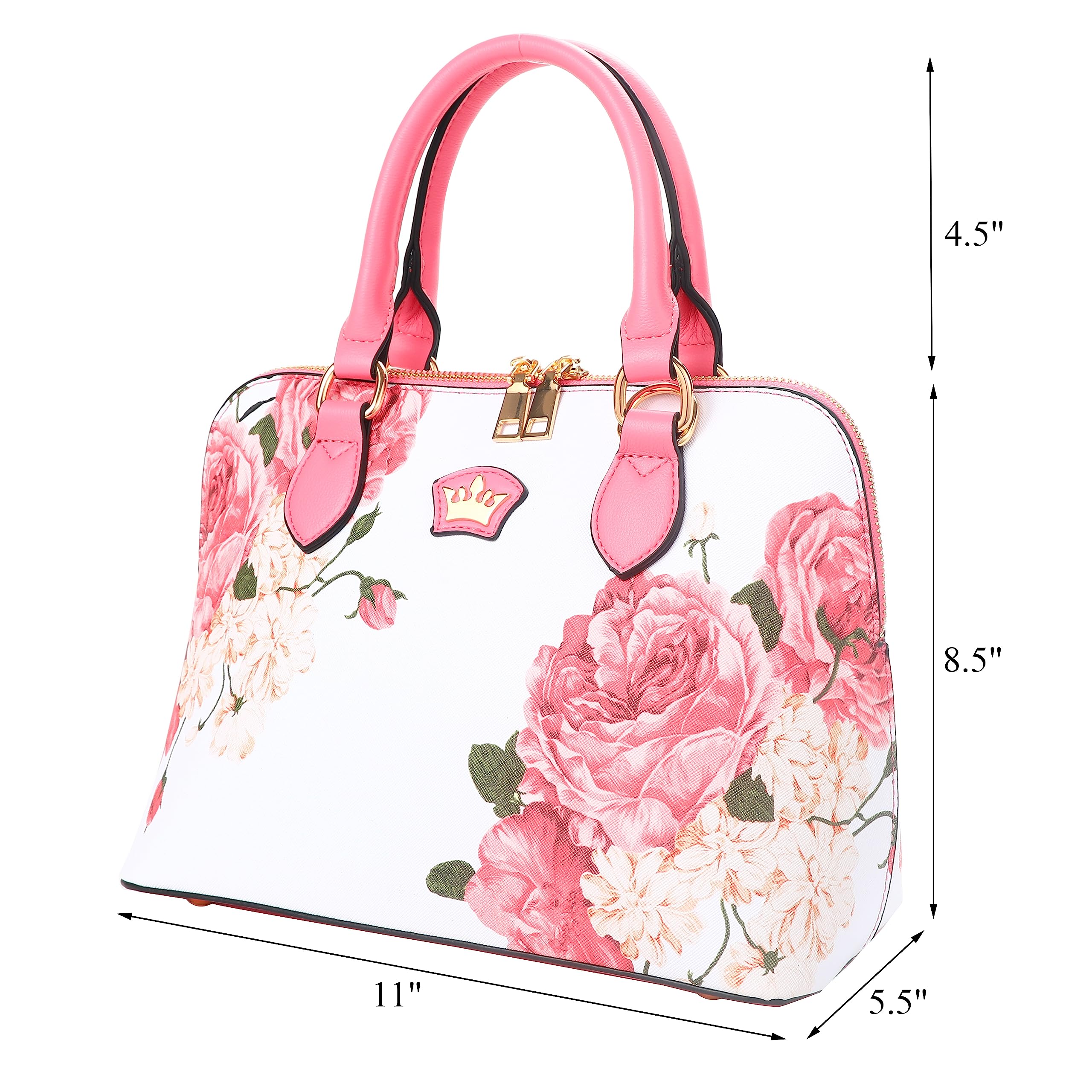 Stylish Floral Crossbody Bag for Women - Small Zip Satchel Purse, Trendy Shoulder Handbag & Tote - Perfect for Daily Use, Shopping, Travel & Date Night