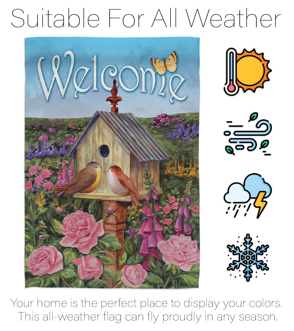 Welcome Bird Home Flag Set - 28
