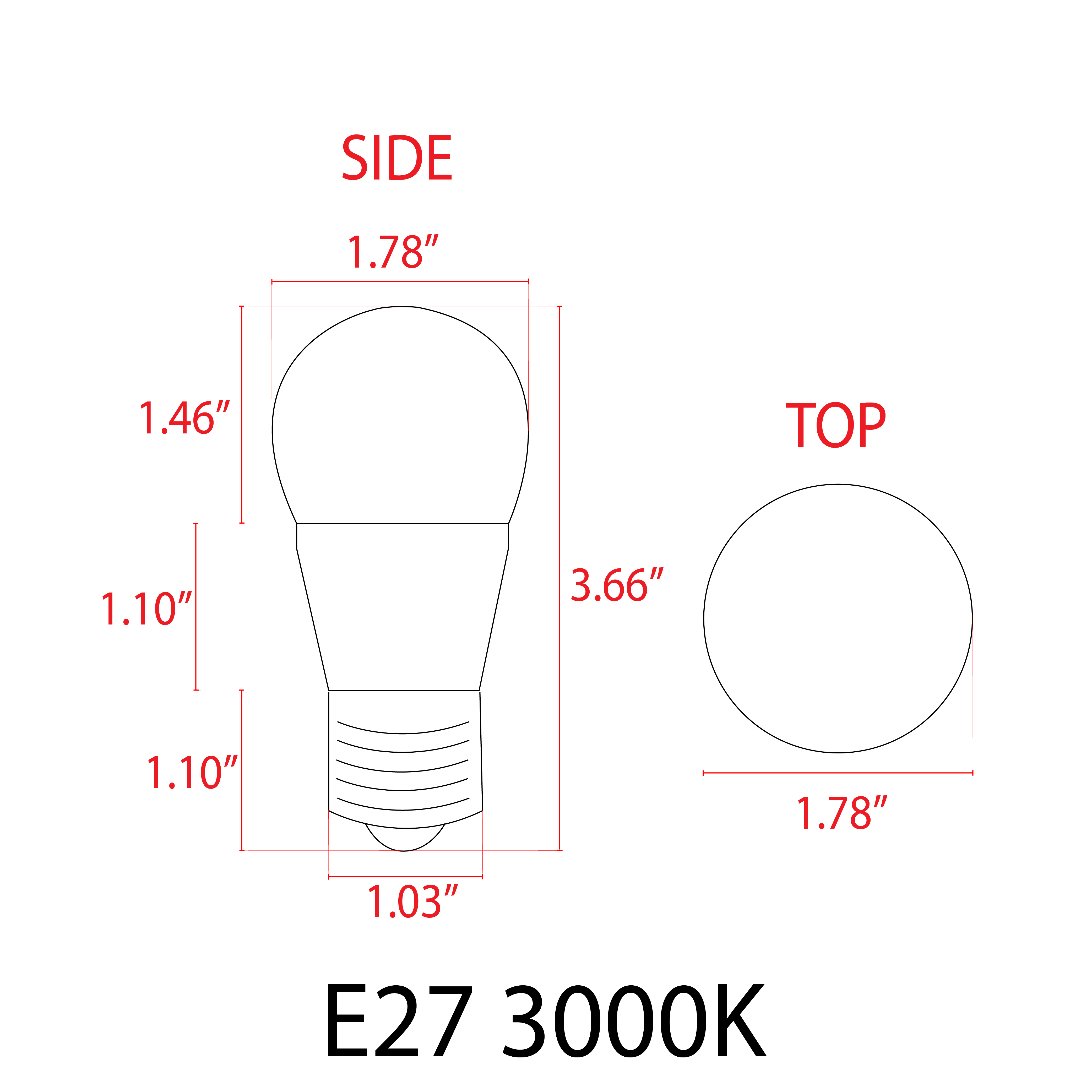 6W E27 LED Light Bulbs, Non-Dimmable Energy Saving Light Bulbs for Home, Office, and Indoor Lighting