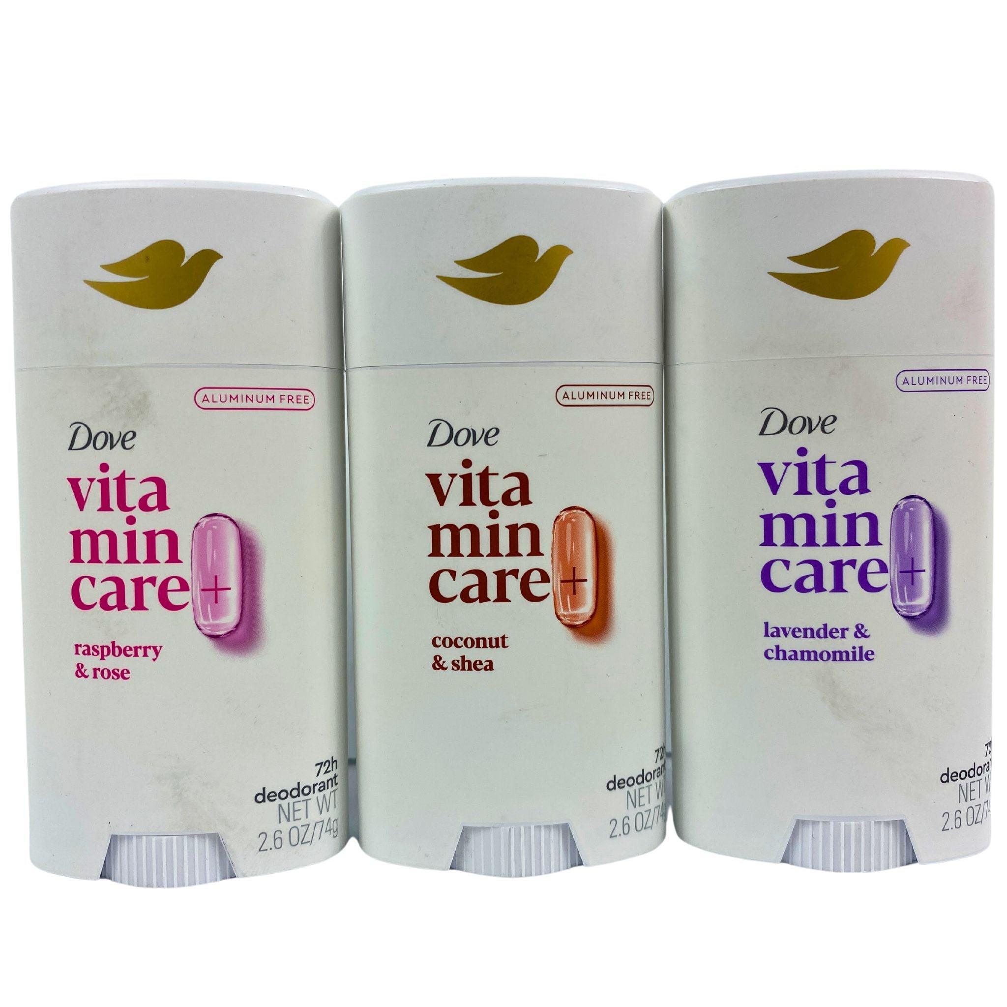 Dove Vitamin Care+ 72 Hour Long Lasting Deodorant for Women & Men, 2.6oz (36 Pack) - Fresh Scents for All-Day Protection at Work, Gym & Daily Activities