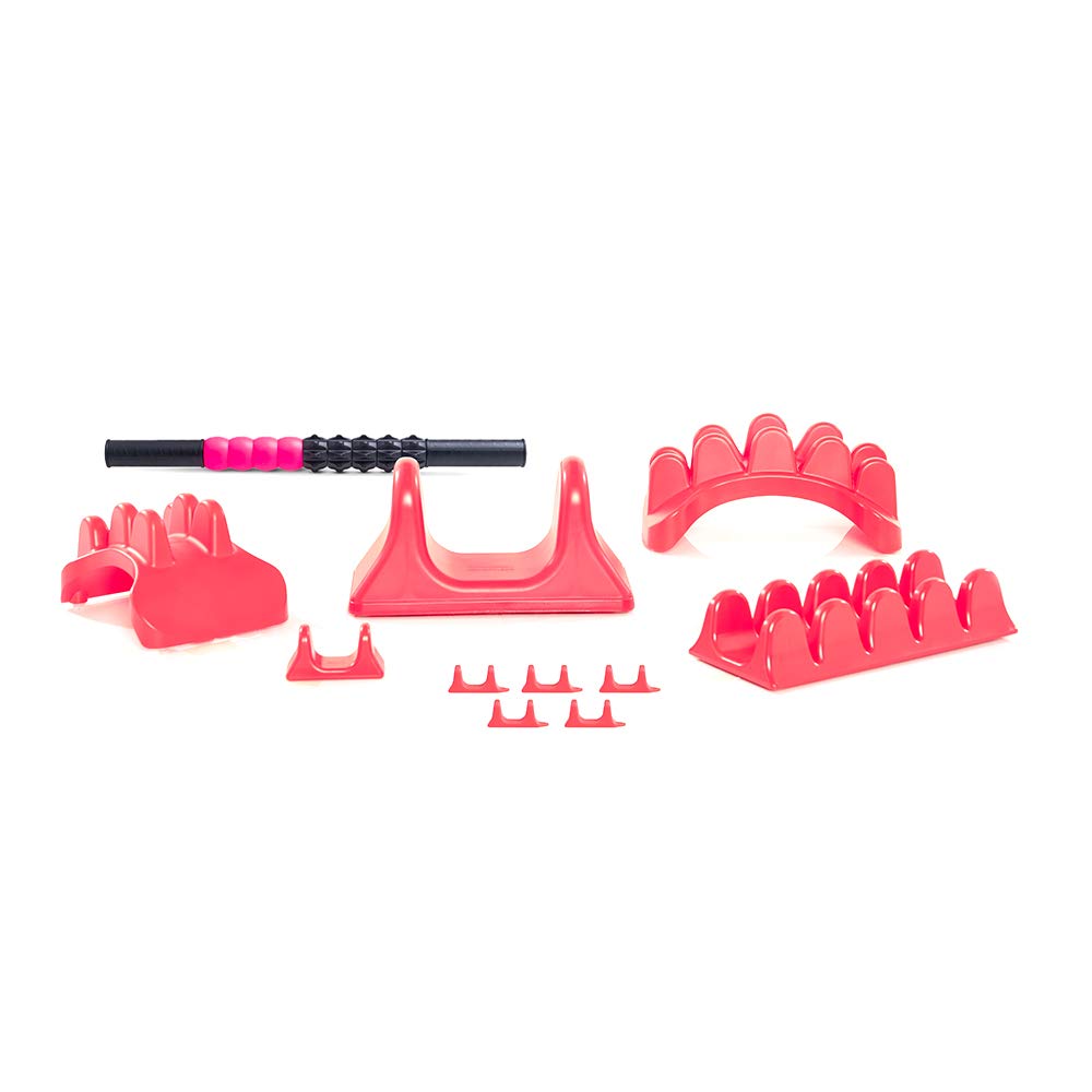 PSO-Everything Manual Psoas Release Tool & Back Massager Bundle - Mini Personal Massager, Neck Release Tool for Deep Tissue & Muscle Tension Relief - Sunset Red - Perfect for Home, Office & Travel Use