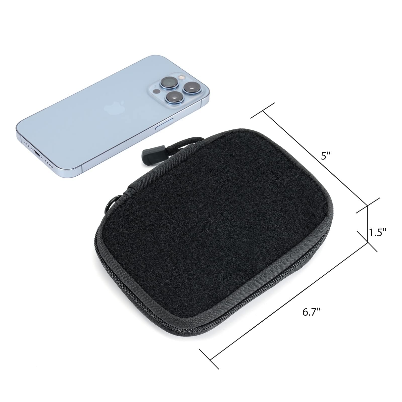 Mighty Pouch - Premium Nylon EDC Pocket Organizer with Patches & D-Ring | Multitool Storage for Everyday Carry Essentials | Perfect for Camping, Hiking & Outdoor Adventures
