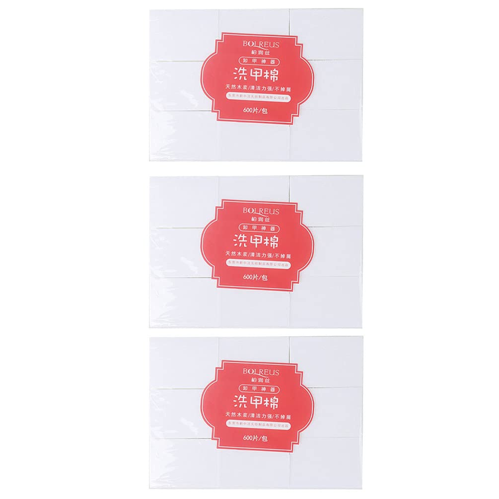 Healifty Makeup Remover Wipes - 3 Pack Nail Polish & Makeup Cleaning Cotton Pads for DIY Nail Art | Gentle & Convenient for Travel, Salon & Home Use