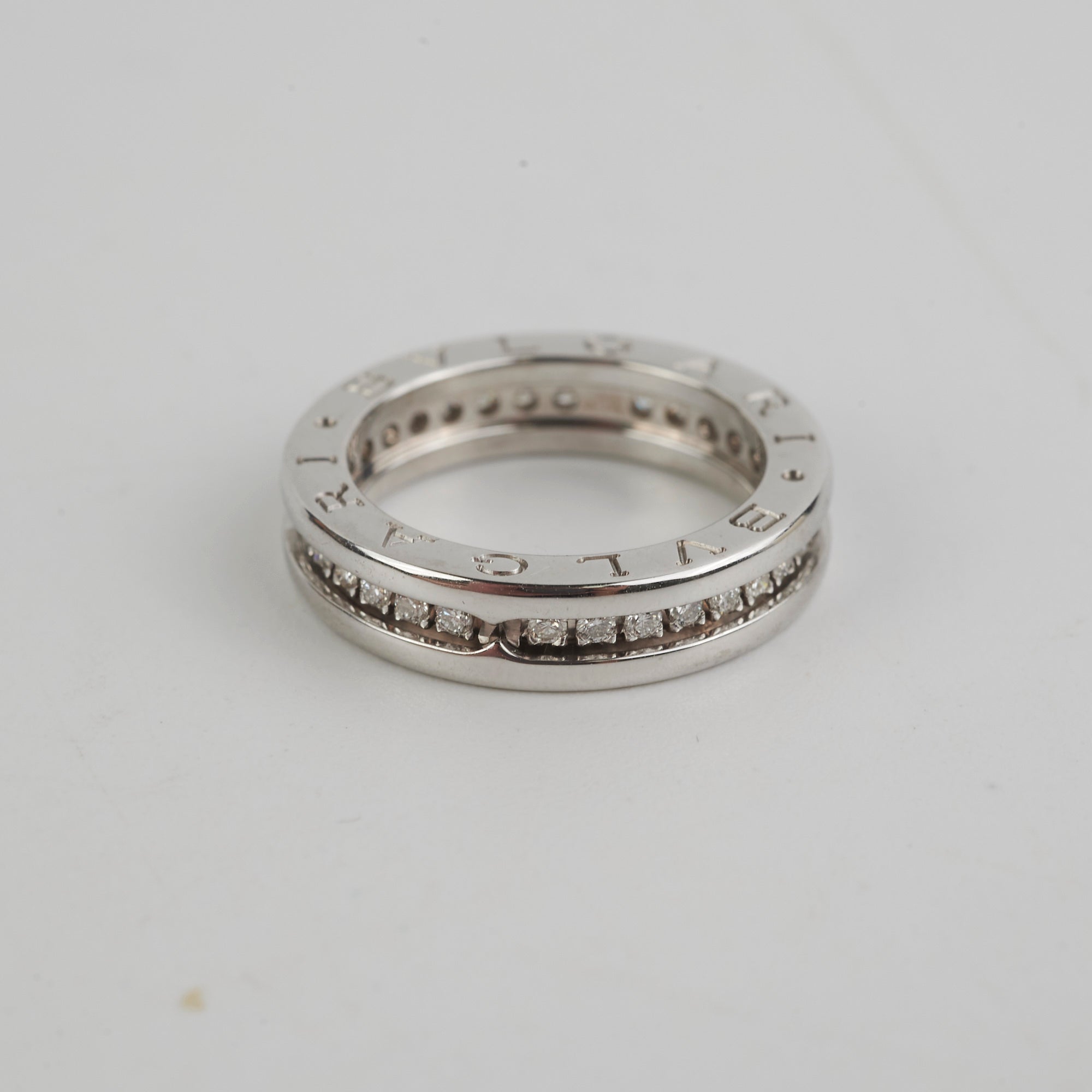 Bvlgari B.Zero1 Diamond Ring in 18K White Gold - Size 52 (US 6) - Luxury Jewelry for Women, Perfect for Engagement, Anniversary & Special Occasions