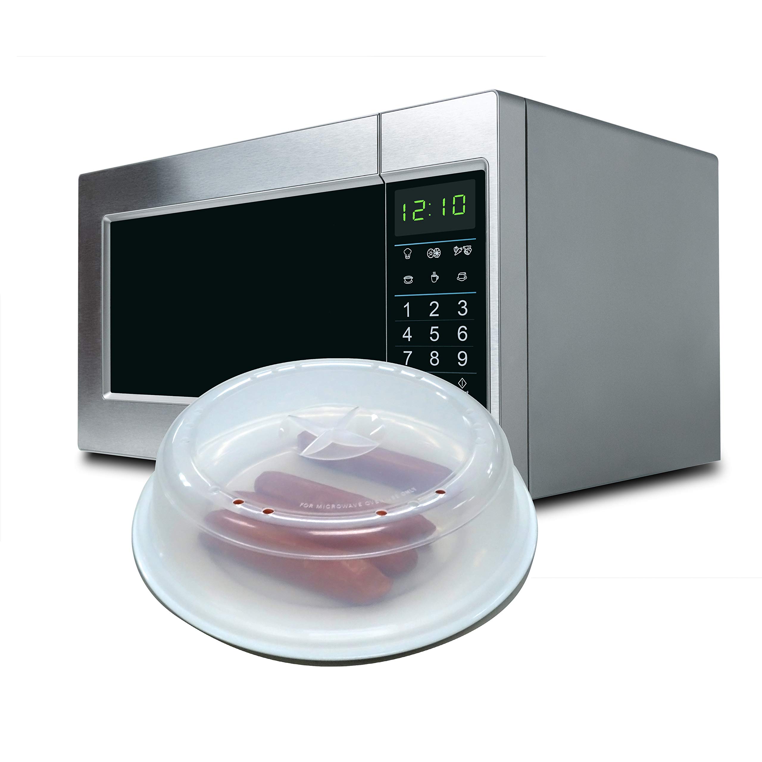 Norpro 2067 Microwave Splatter Cover - BPA-Free, Reusable, and Dishwasher Safe - Perfect for Preventing Messes in Microwave Cooking and Reheating Food