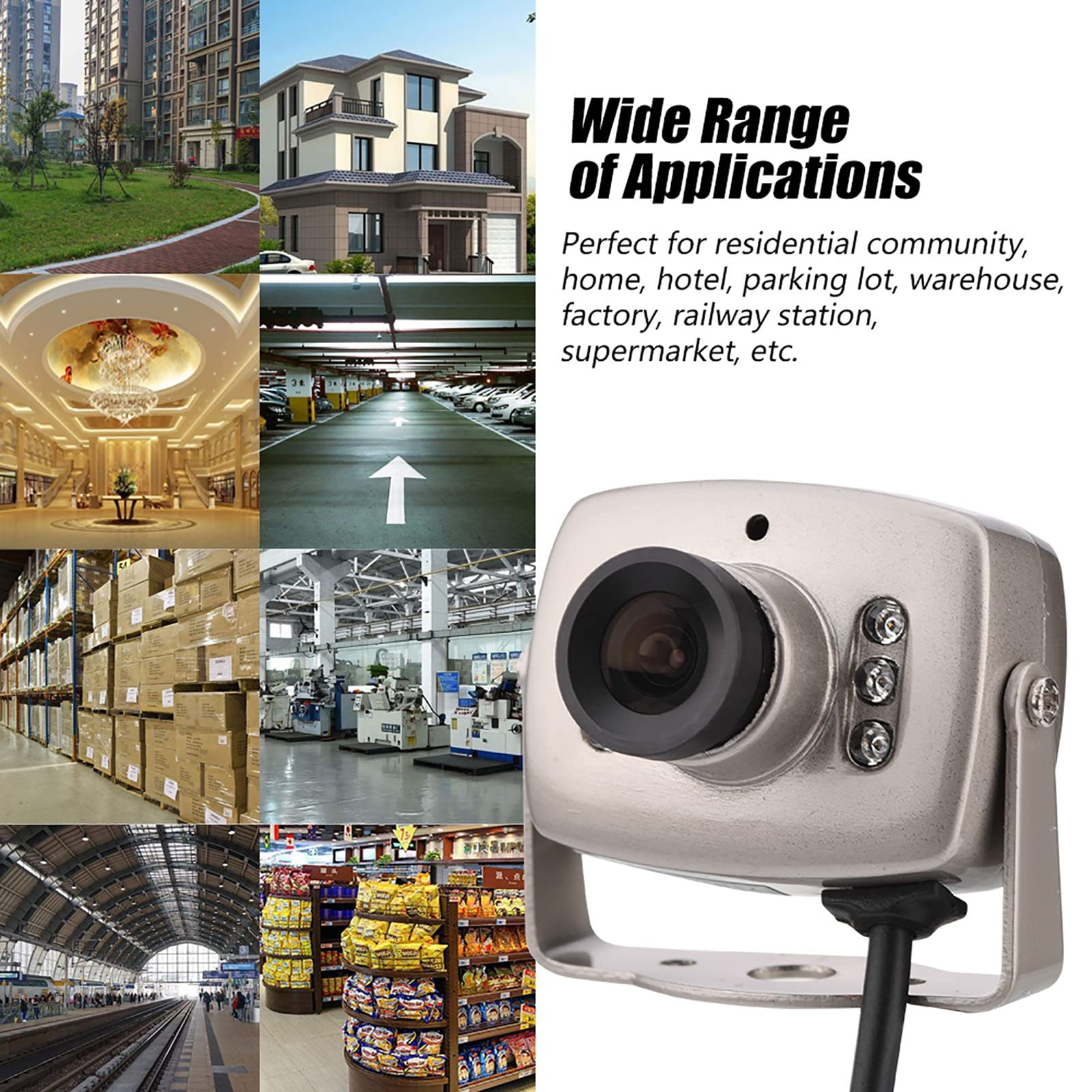 Mini Wired CCTV Camera - 6LED CMOS for Home & Office Security Surveillance (NTSC)