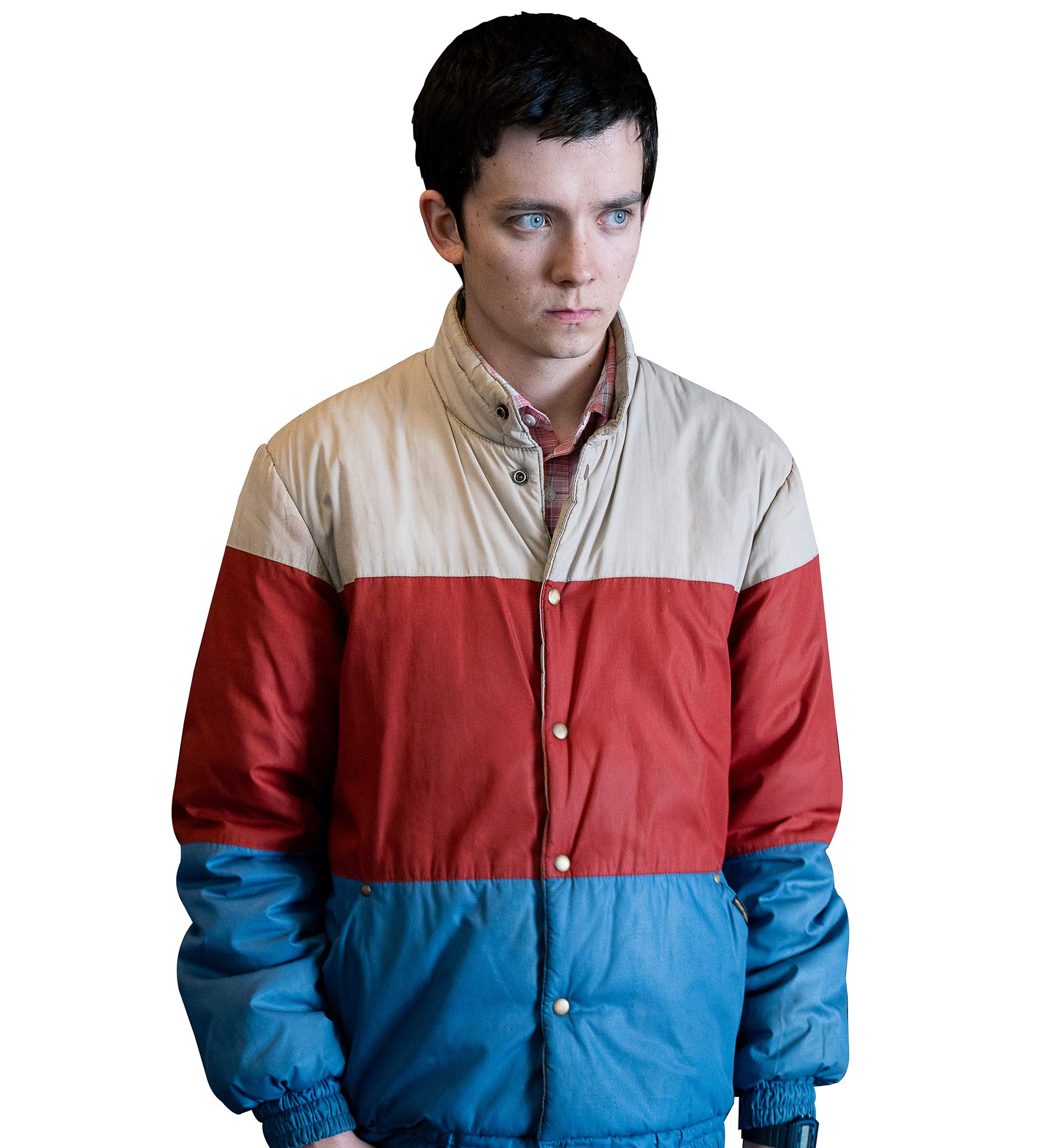 Men's Sex Education Otis Milburn ASA Butterfield Colorful Satin Bomber Jacket - Lightweight Stylish Outerwear for Casual Wear & TV Show Cosplay