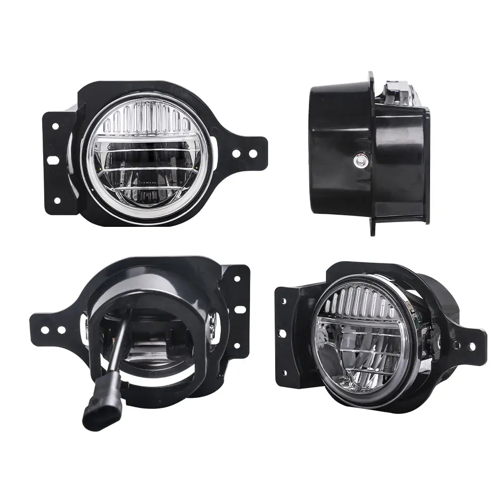 7 LED King Kong Headlight + 9 Headlight Bracket + 4 Smile Fog Light Kit for Jeep Wrangler JL (2018-2023) - Off-Road Adventure & Night Driving Upgrade
