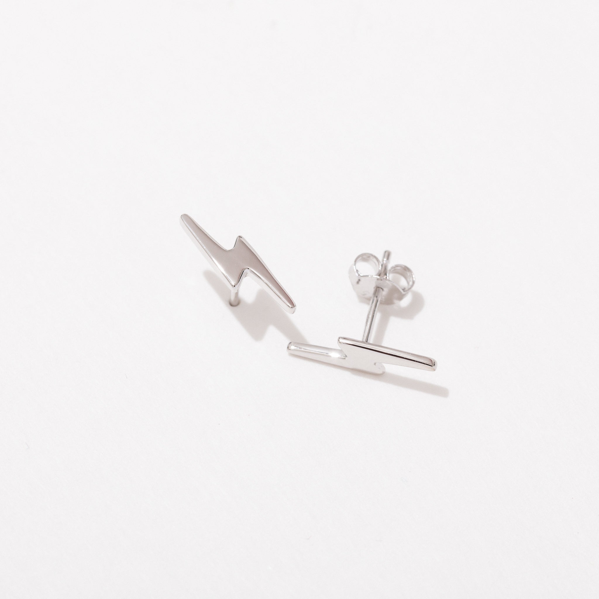 Lightning Bolt Stud Earrings for Women - Dainty Gold/Silver Punk Rock Jewelry - Perfect for Parties, Concerts & Everyday Wear