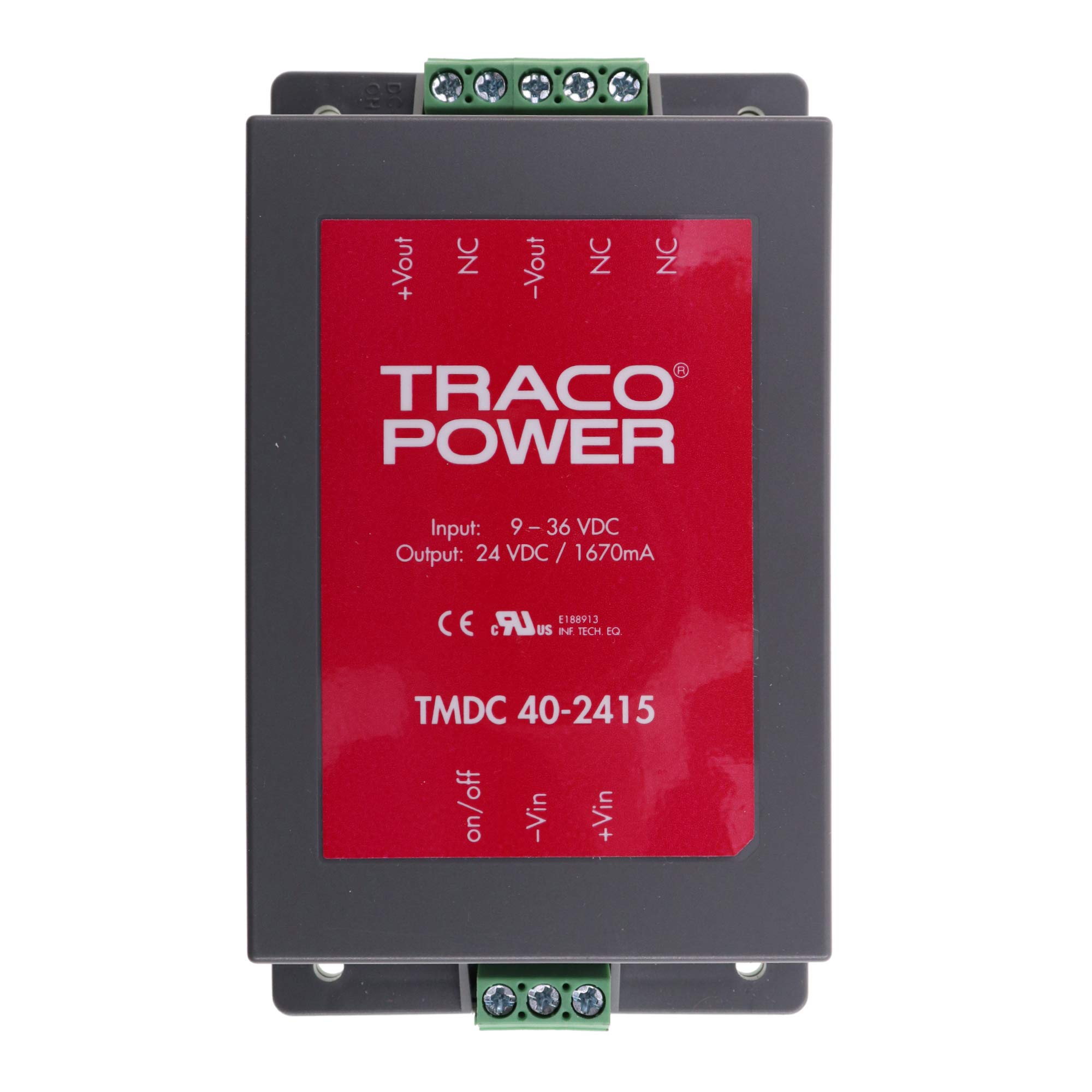 40W DC/DC Power Converter 24V 1670mA Single Output Voltage Regulator for Industrial Equipment, Solar Systems & Automotive Electronics