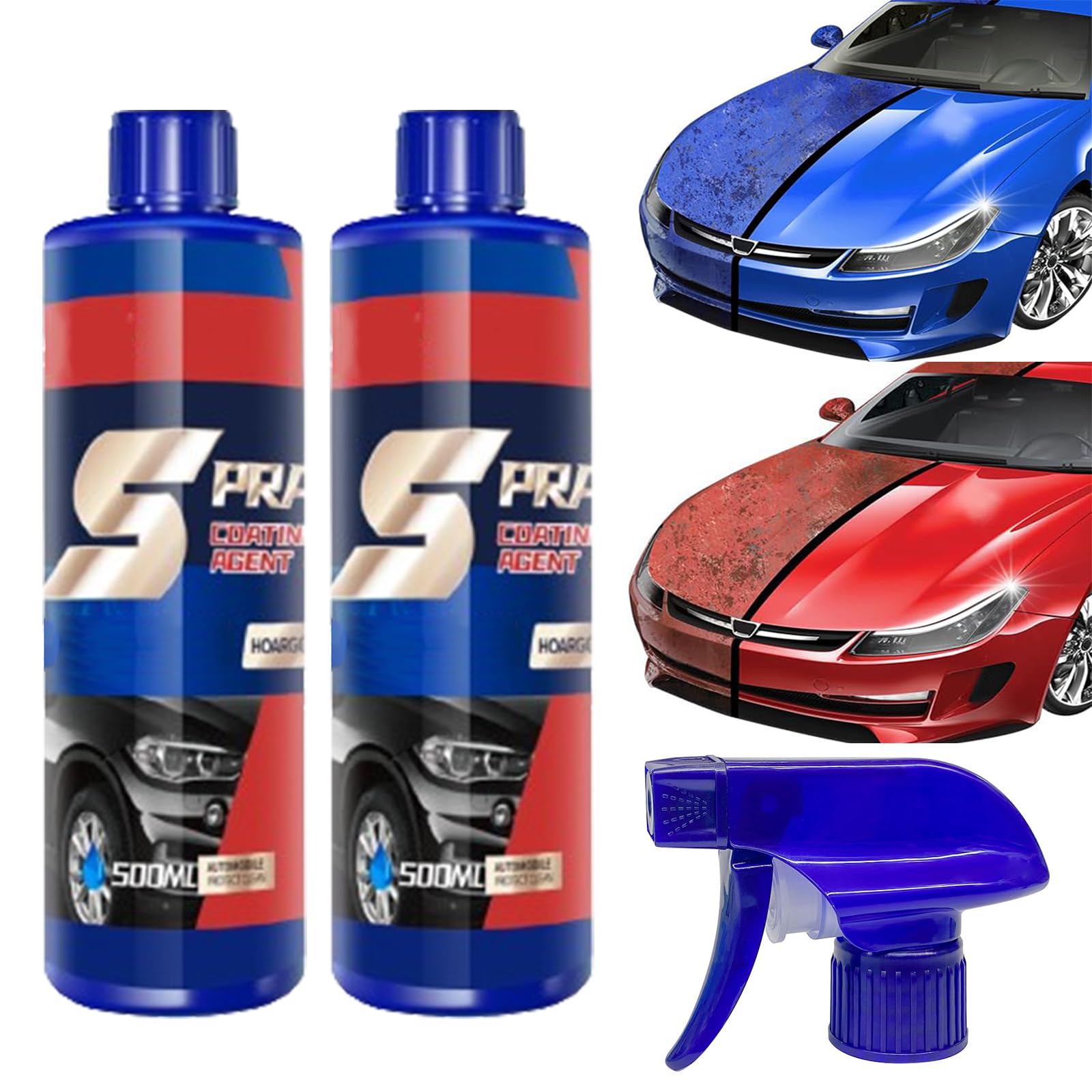Alison 3-in-1 Ceramic Car Coating Spray (500ml) - Nano Wax Protection, Waterless Wash & Quick Shine - Perfect for Car Detailing, Showroom Finish & Long-Term Paint Protection