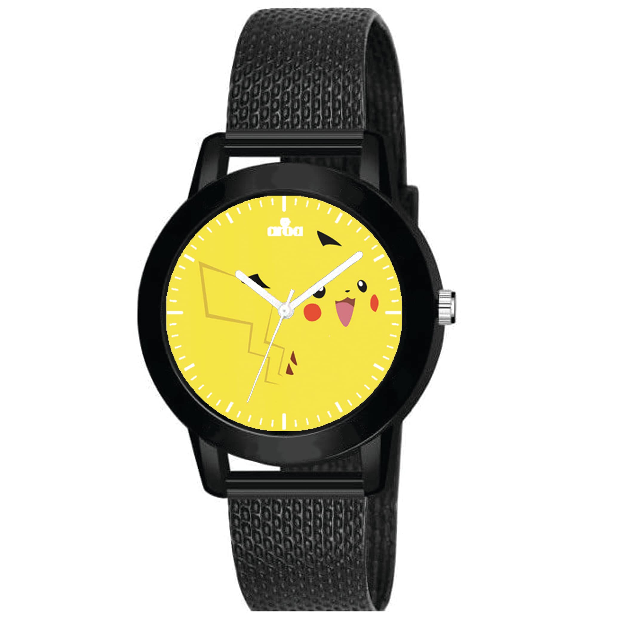 AROA Minimalist Analog Watch for Women - Black Metal Case, Yellow Dial, Rubber Strap | Stylish & Trendy Women's Wristwatch | Perfect for Everyday Wear, Office & Casual Outfits