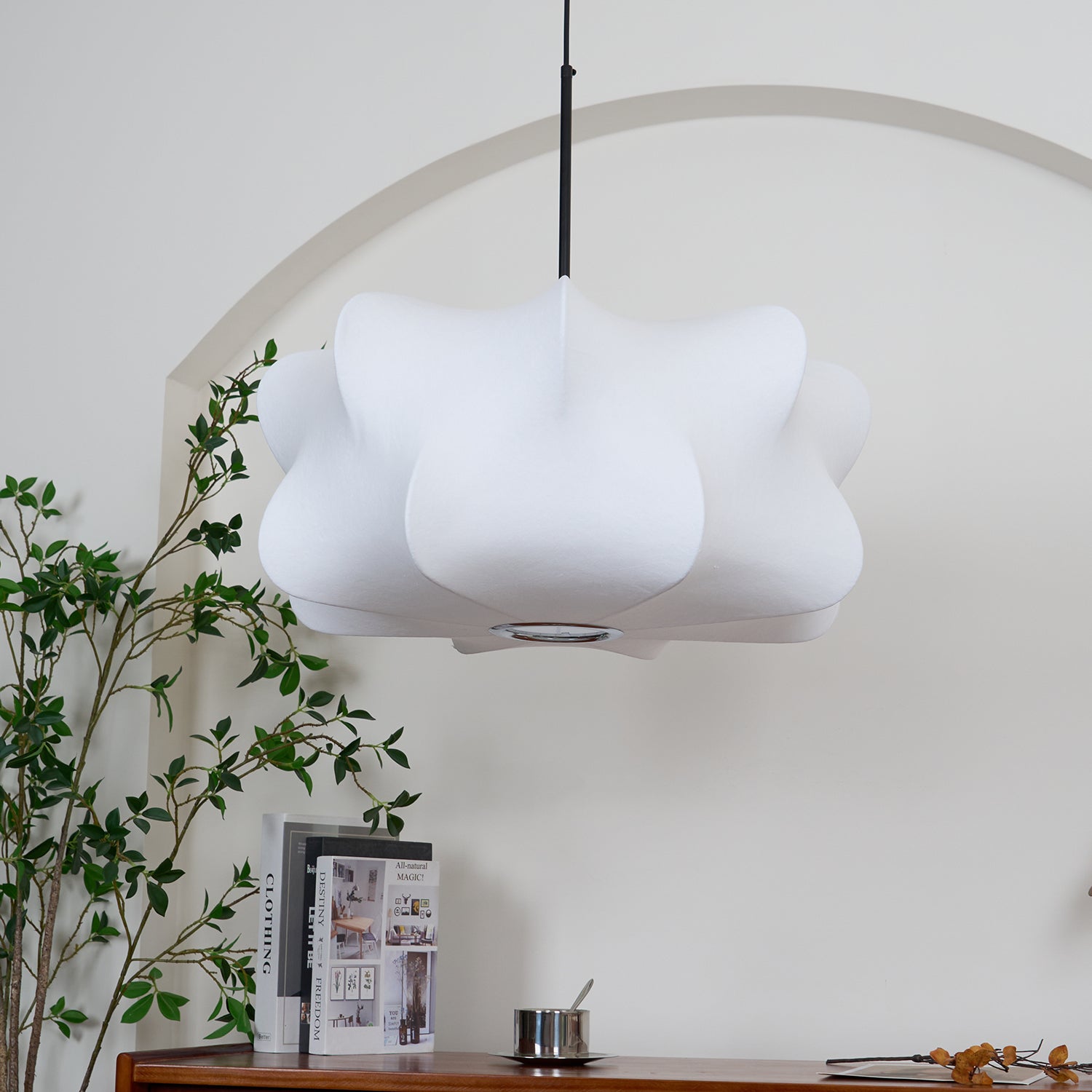 Modern Elysia Pendant Light Fixture - Sleek Hanging Chandelier for Dining Room, Kitchen Island & Bedroom Lighting Decor