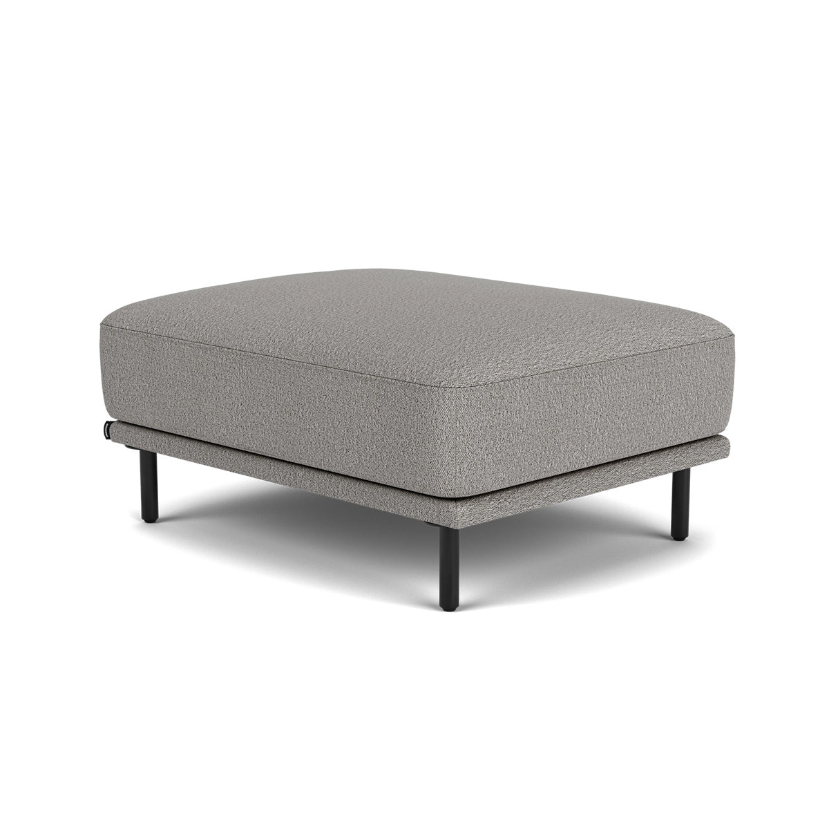 Harvey Boucle Ottoman Stool - Modern Round Footrest Pouf with Soft Chenille Fabric, Perfect for Living Room, Bedroom, or Nursery Decor