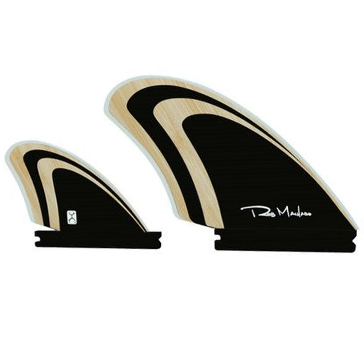 **ENDORFINS QUAD Machado Seaside Quad Fin - Single Tab Bamboo/Black - Compatible with FUTURES Fin Box - Perfect for Surfing, Shortboards, and Performance Waves**