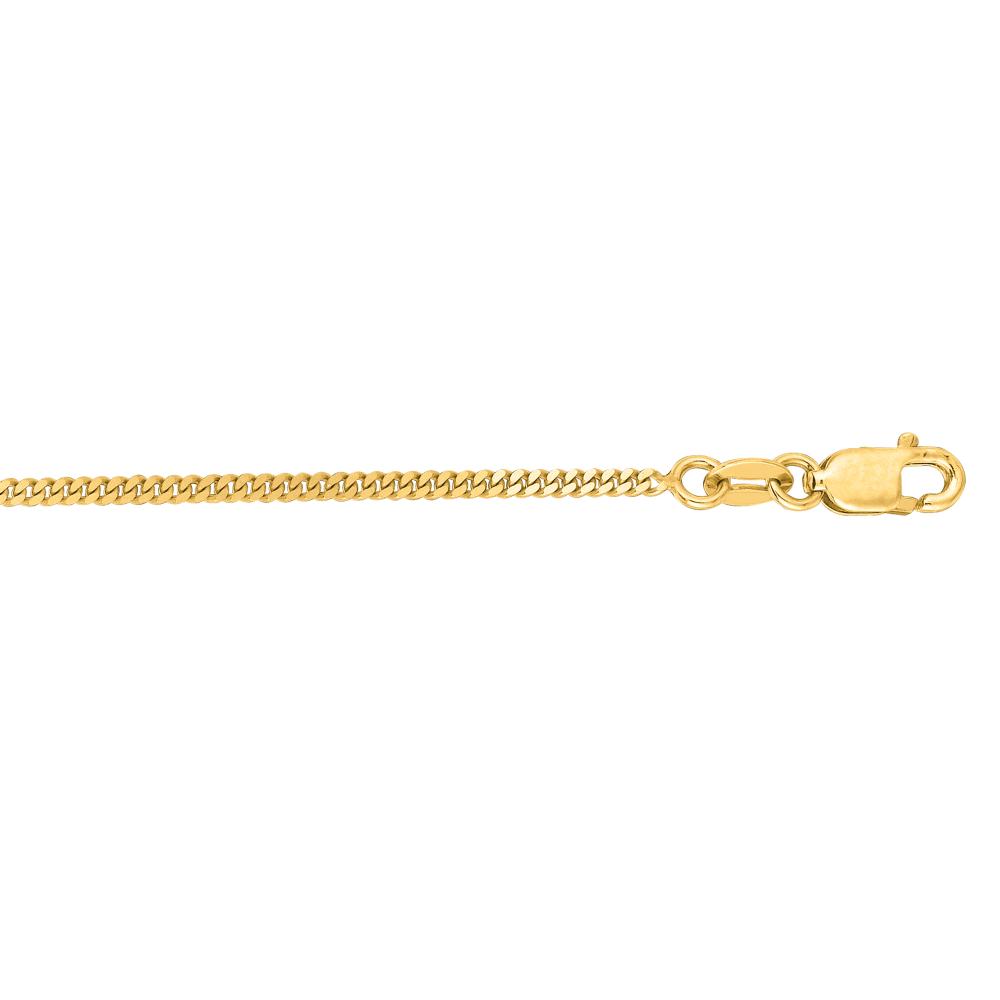 14K Gold 1.4mm Gourmette Chain Necklace - Dainty Delicate Jewelry for Women - Perfect for Layering, Everyday Wear & Special Occasions