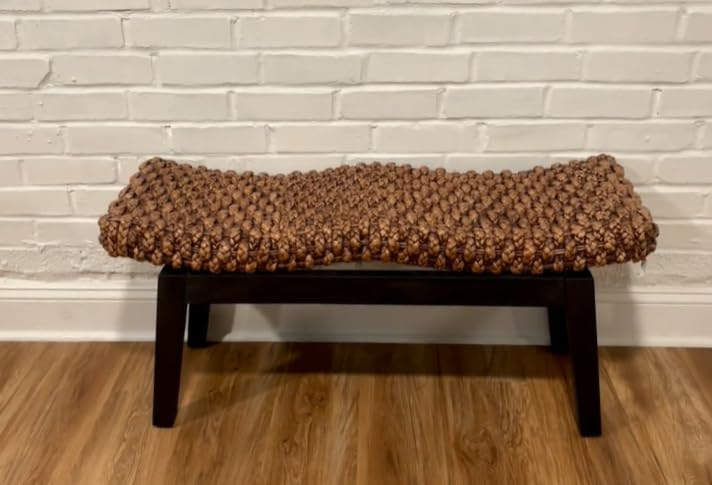Handcrafted Water Hyacinth and Mango Wood Entryway Bench - 39