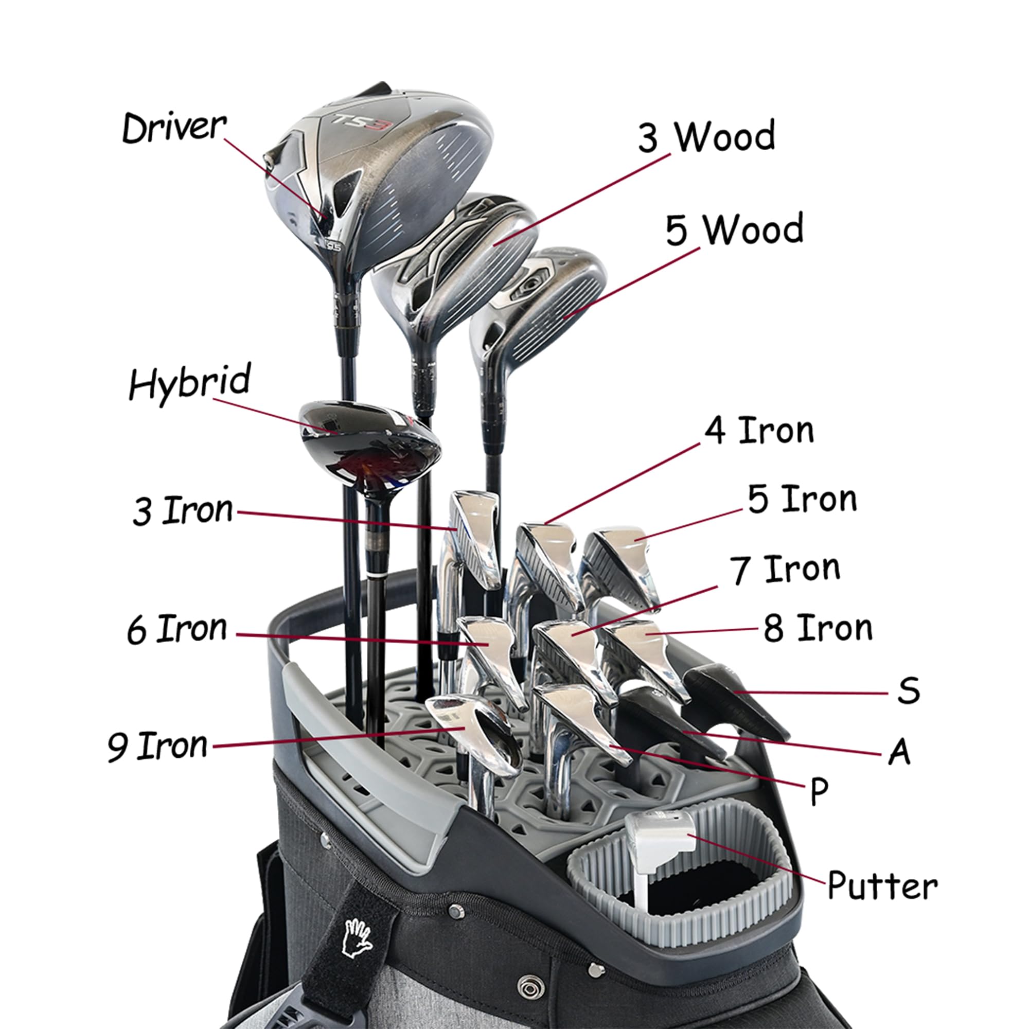 **ASK ECHO 2024 SLC-130 Premium Soundless Golf Cart Bag with 15-Way Full-Length Dividers & Rain Cover – Durable & Lightweight Golf Bag for Men | Perfect for Golf Courses, Tournaments & Leisure Play**