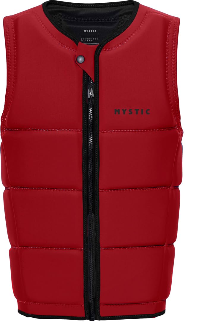Mystic Men's Front Zip Wake Impact Vest 35005.240215 - Red - Water Sports Safety Gear for Wakeboarding & Waterskiing