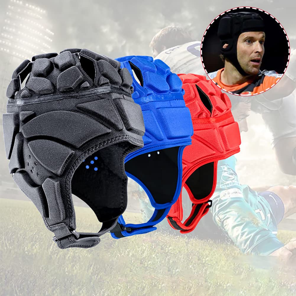 Soft Padded Rugby Headguards for Kids & Adults - Adjustable 7v7 Flag Football Helmet with Soft Shell Protection | Perfect for Soccer Goalie, Baseball, Skateboarding & Youth Sports Safety Gear