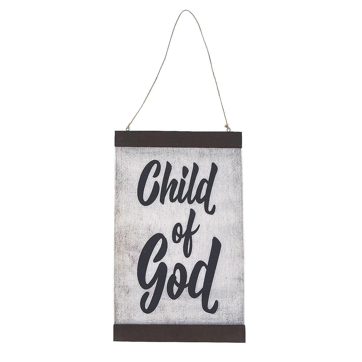 Child of God Wall Art - Inspirational Christian Home Decor - 1 Piece Canvas Print for Nursery, Bedroom & Living Room