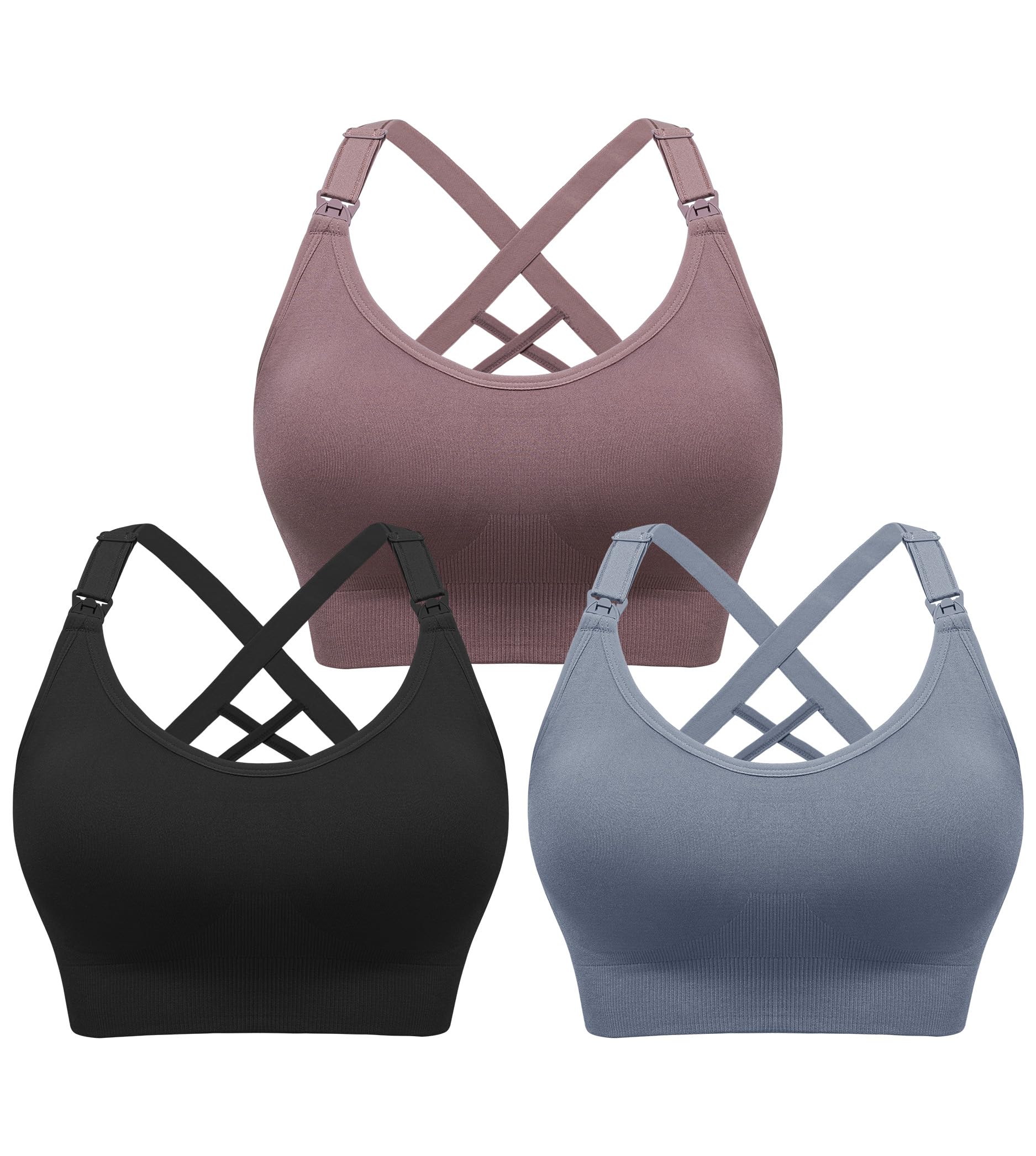 Angelhood Nursing Sports Bra - Seamless Maternity & Yoga Support for Breastfeeding & Sleep